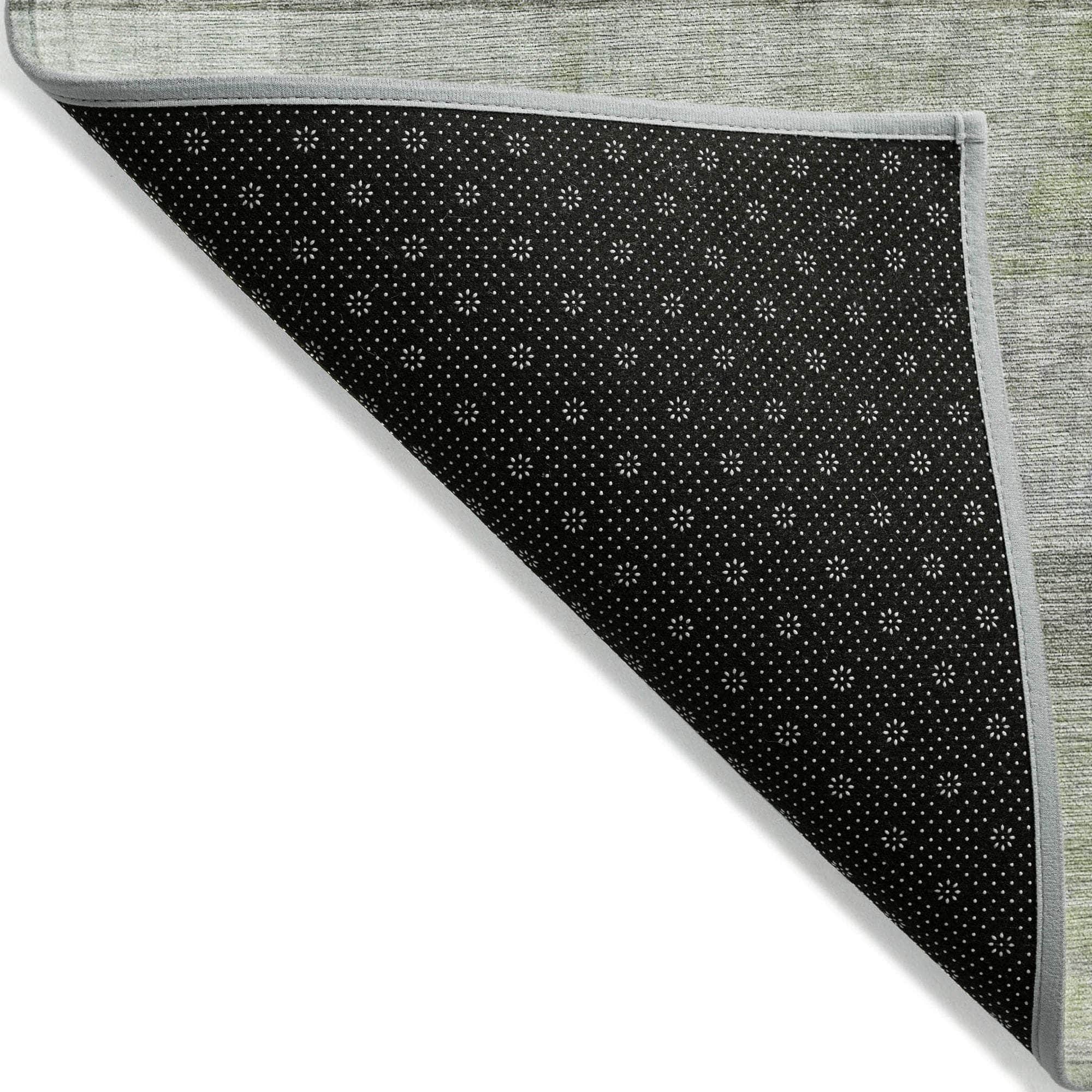 Machine Made ACN568 Olive Green Rugs