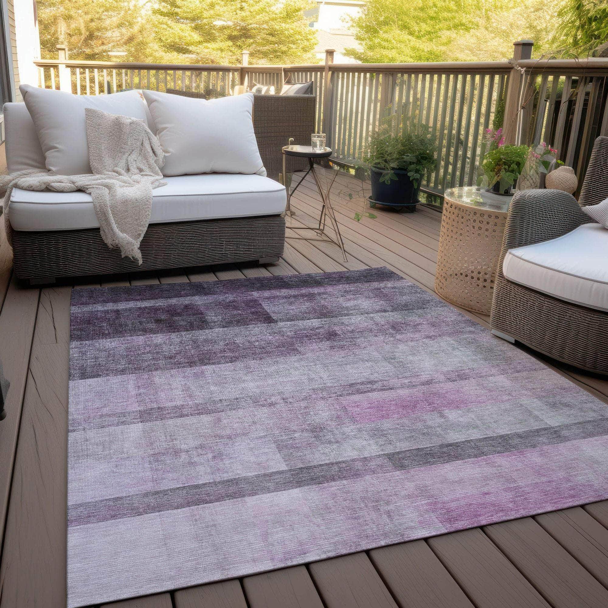 Machine Made ACN568 Purple Rugs