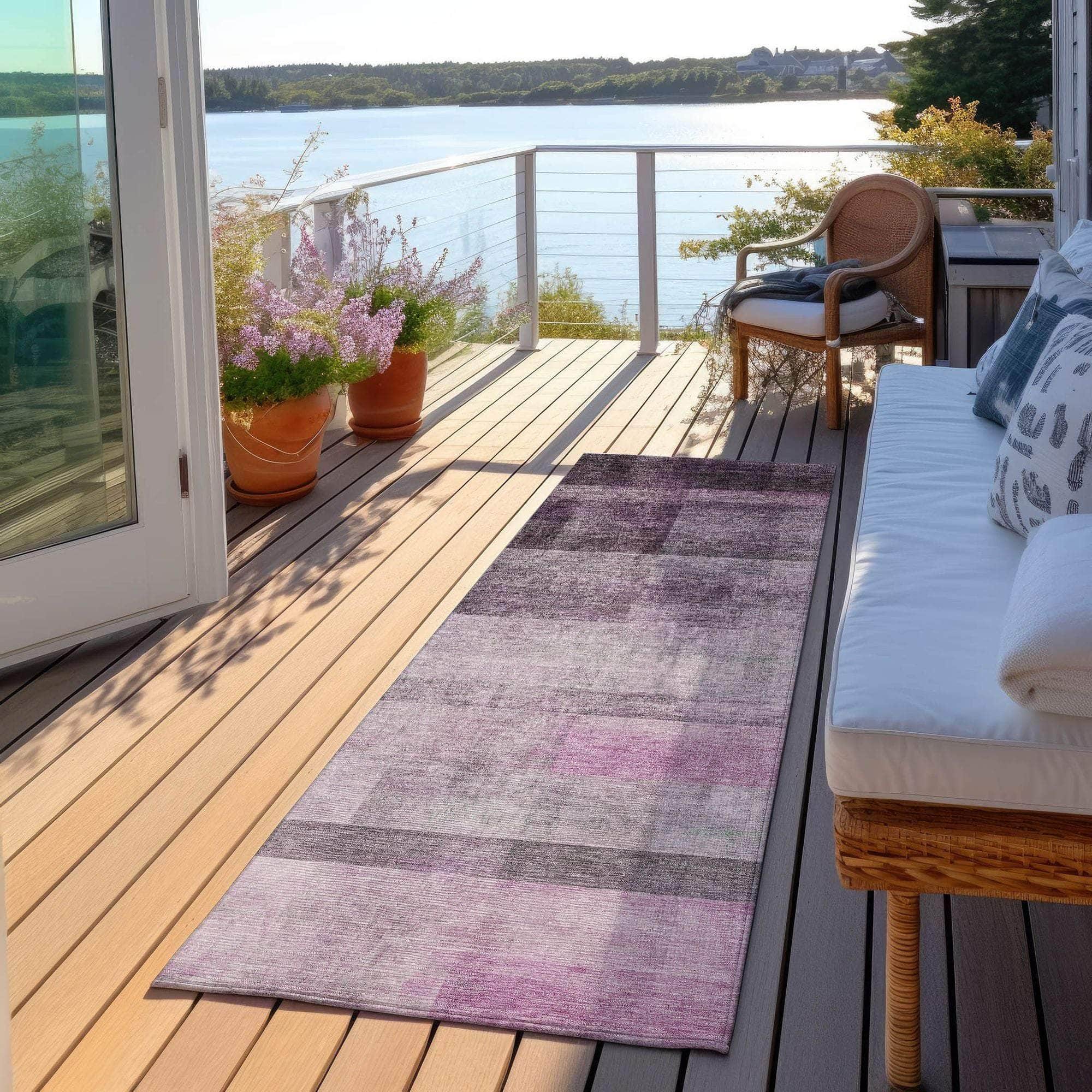 Machine Made ACN568 Purple Rugs