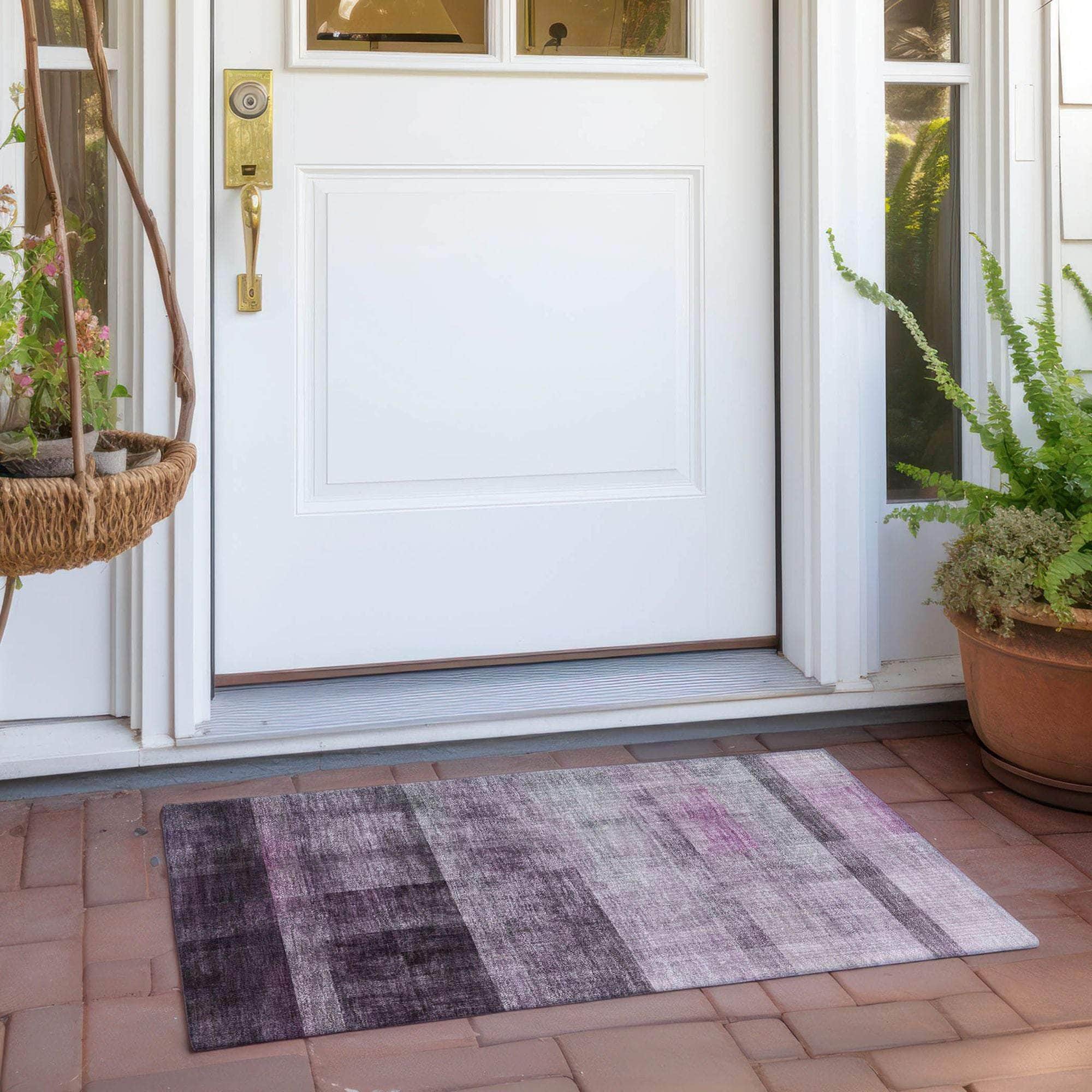 Machine Made ACN568 Purple Rugs