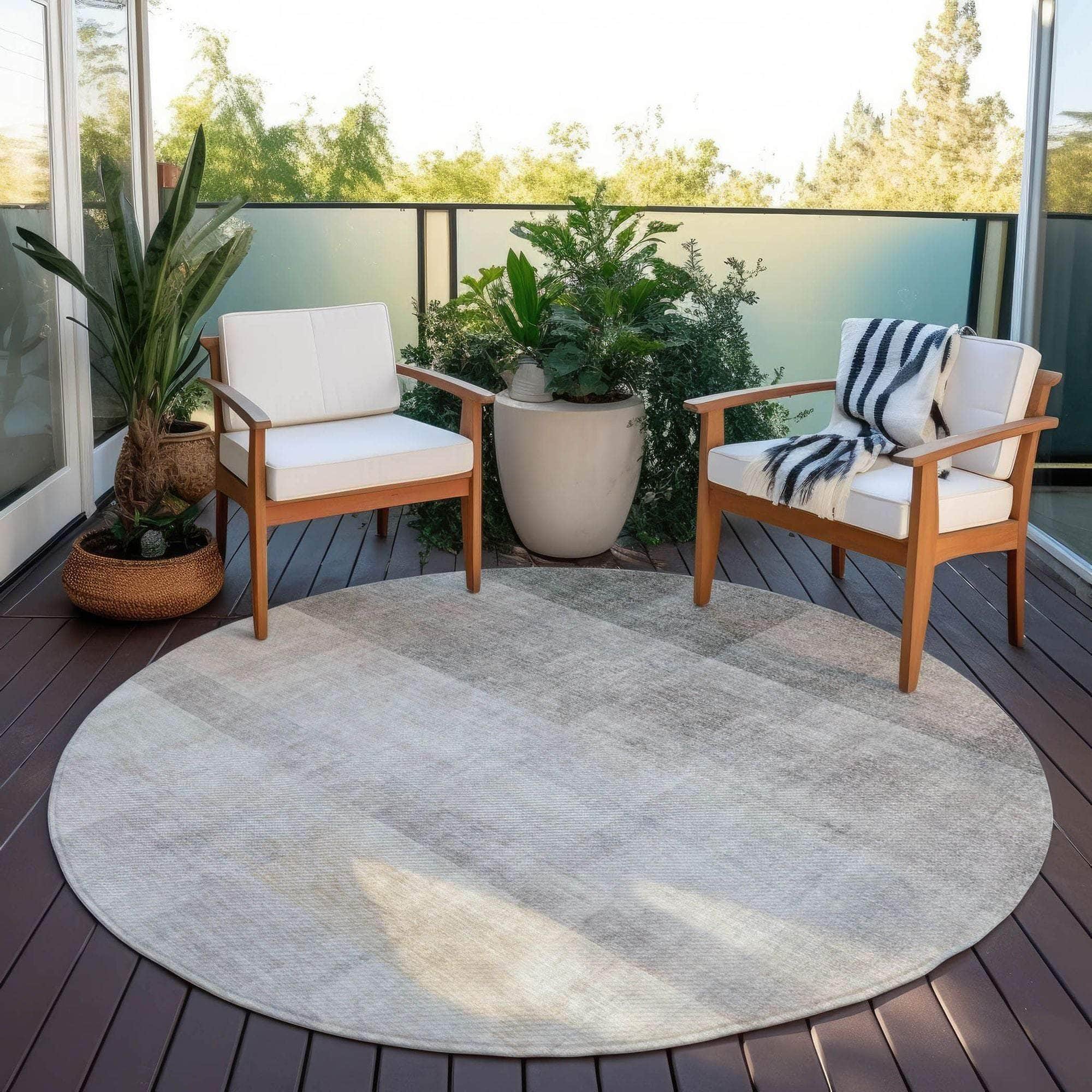 Machine Made ACN568 Taupe Brown Rugs