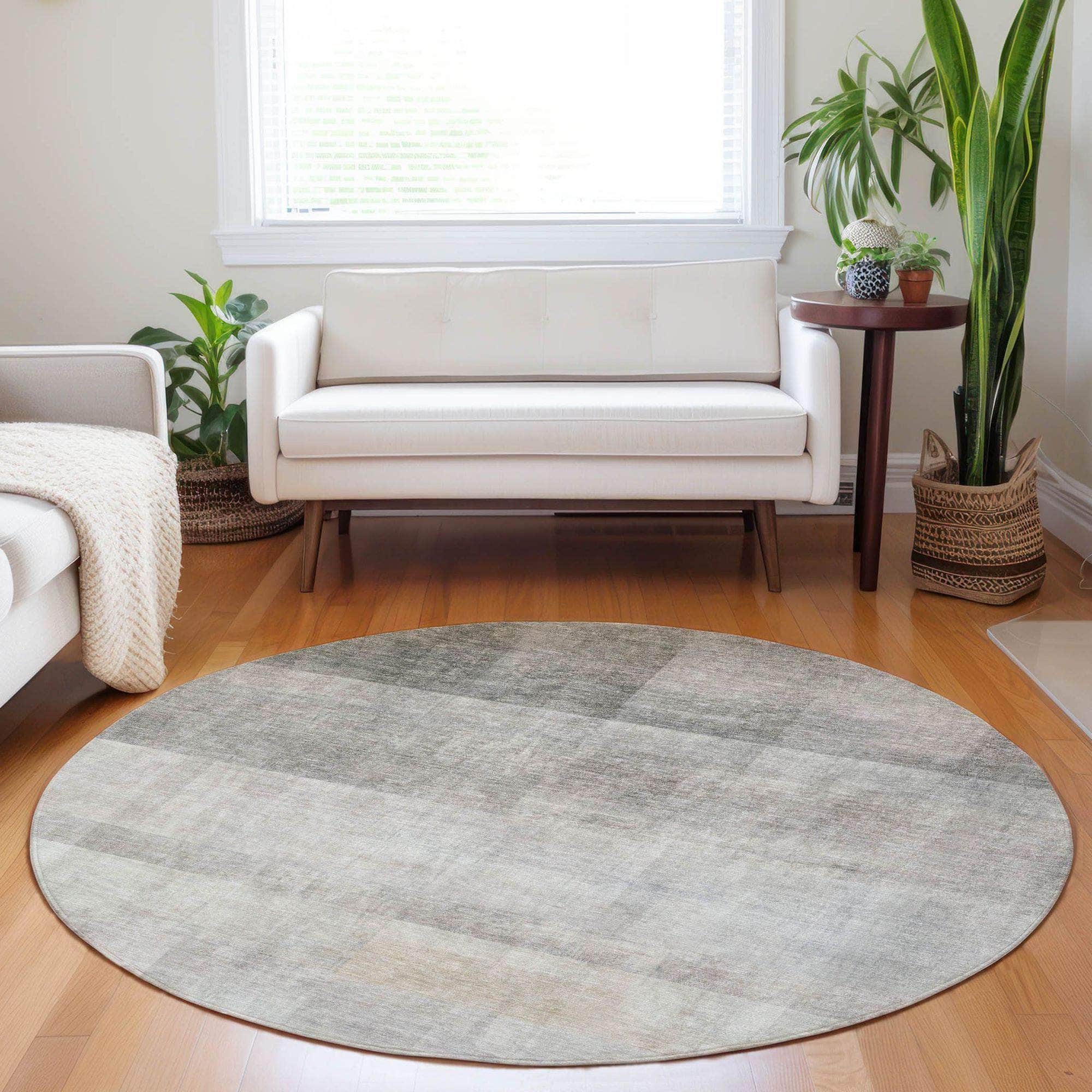 Machine Made ACN568 Taupe Brown Rugs