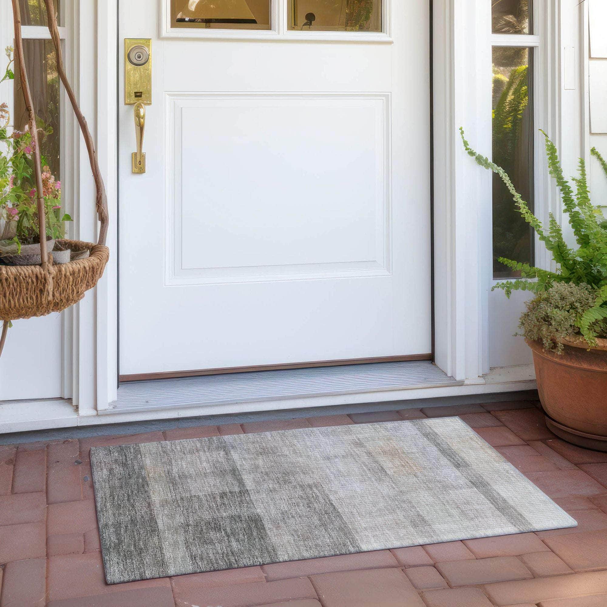 Machine Made ACN568 Taupe Brown Rugs