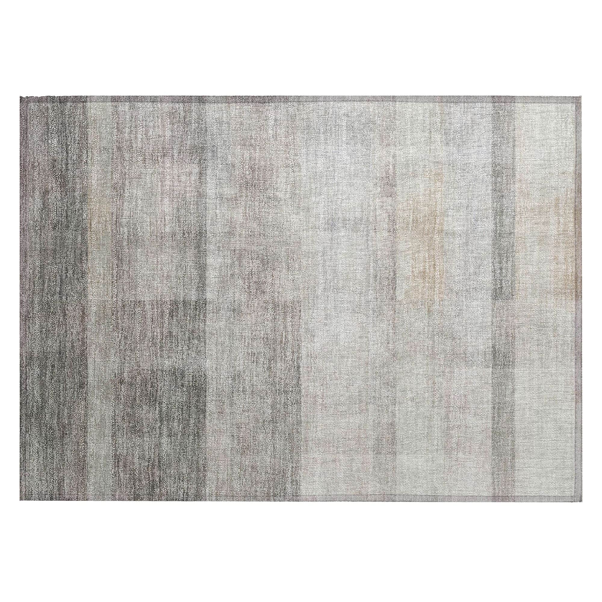 Machine Washable Taupe Brown Rug - Indoor / Outdoor - Kids / Pet Friendly Casual Print Rug