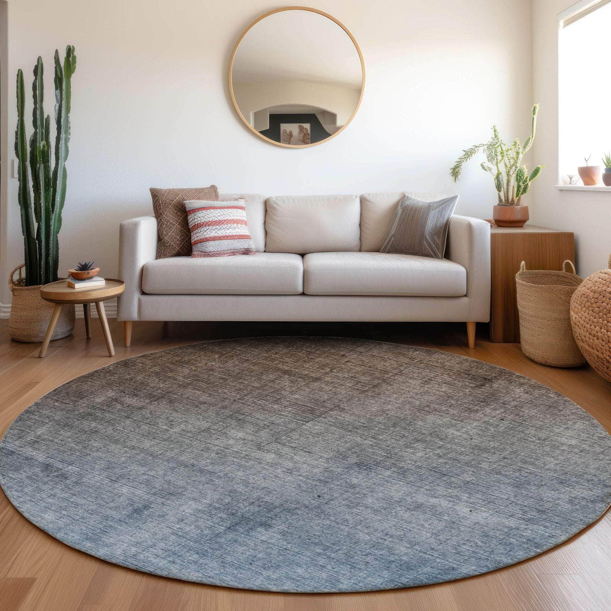 Machine Made ACN569 Chocolate Brown Rugs