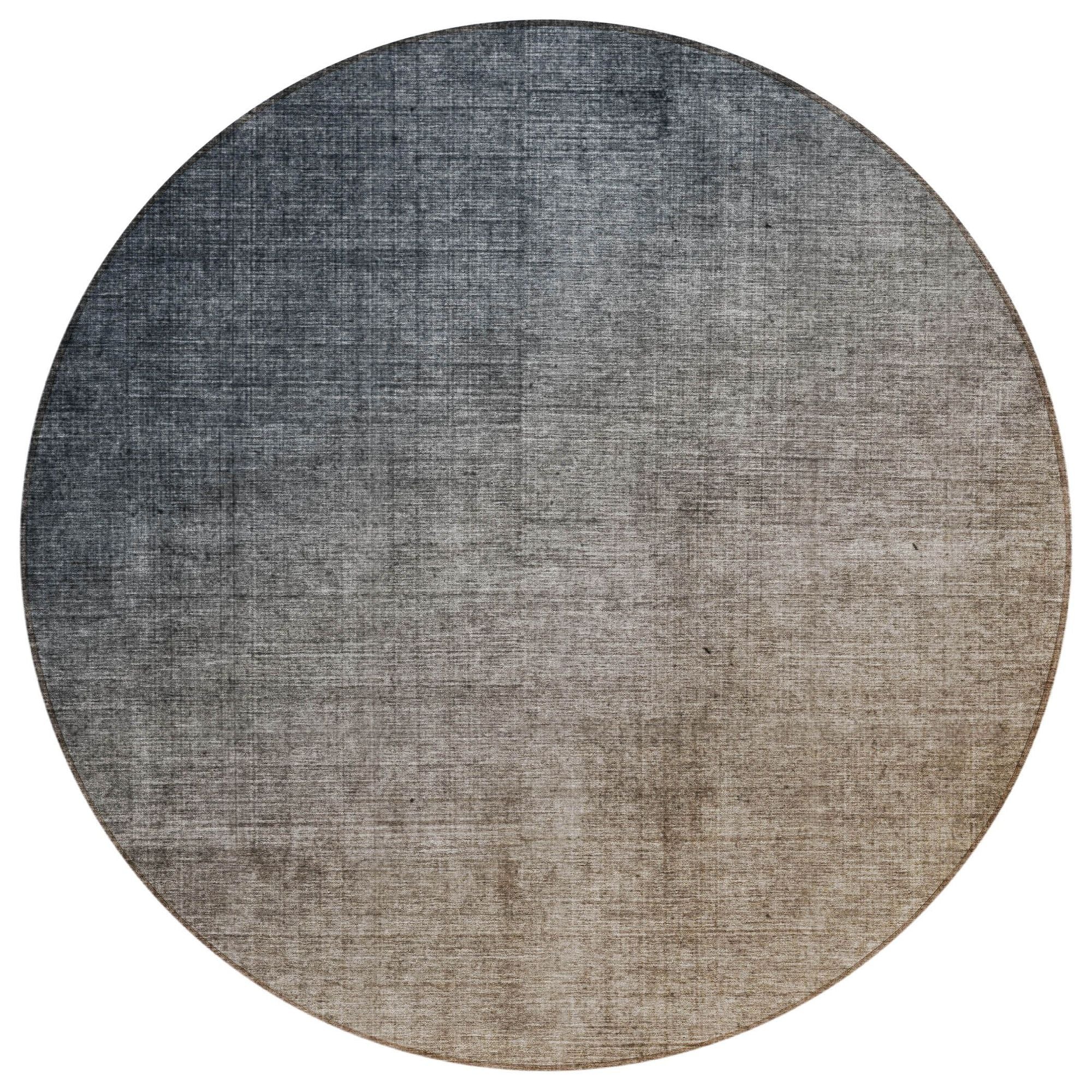 Machine Washable Gray Rug - Indoor / Outdoor - Kids / Pet Friendly Ombre Print Rug