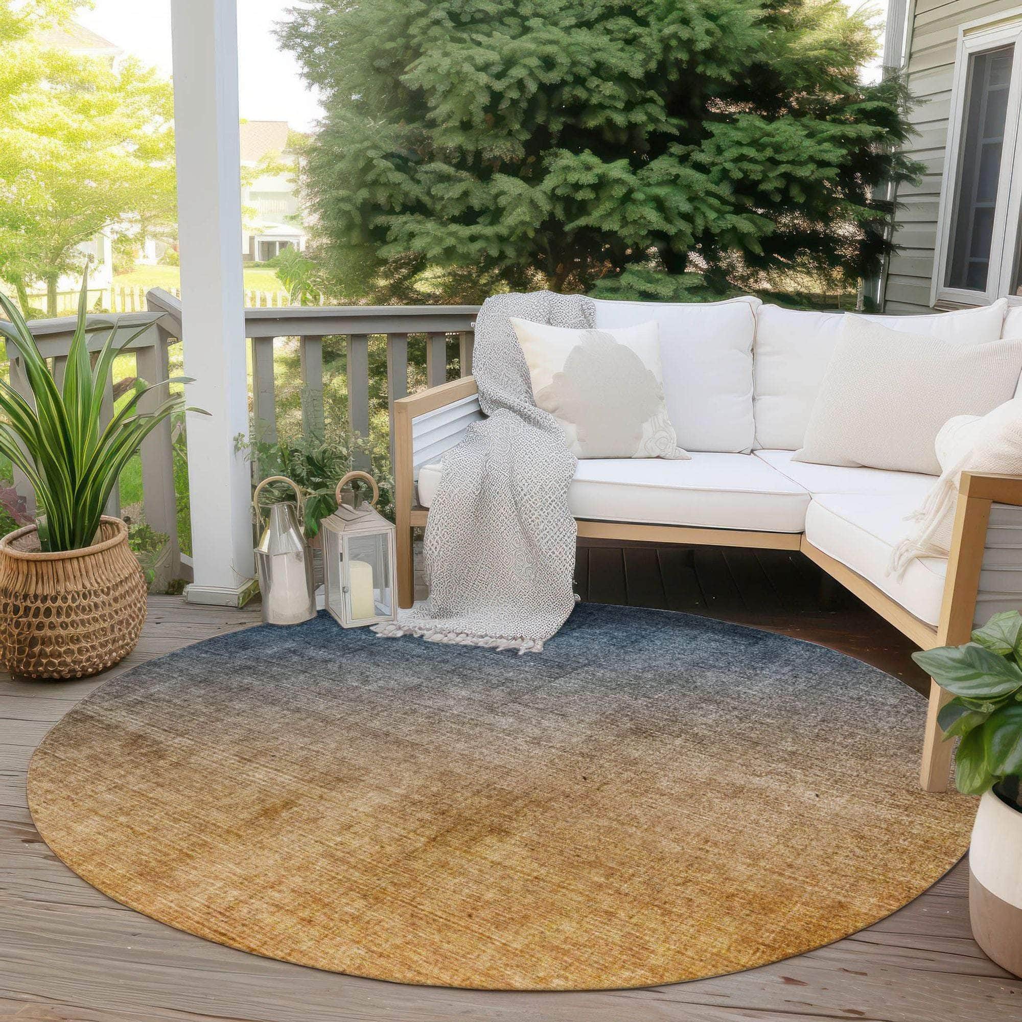 Machine Made ACN569 Navy Blue Rugs