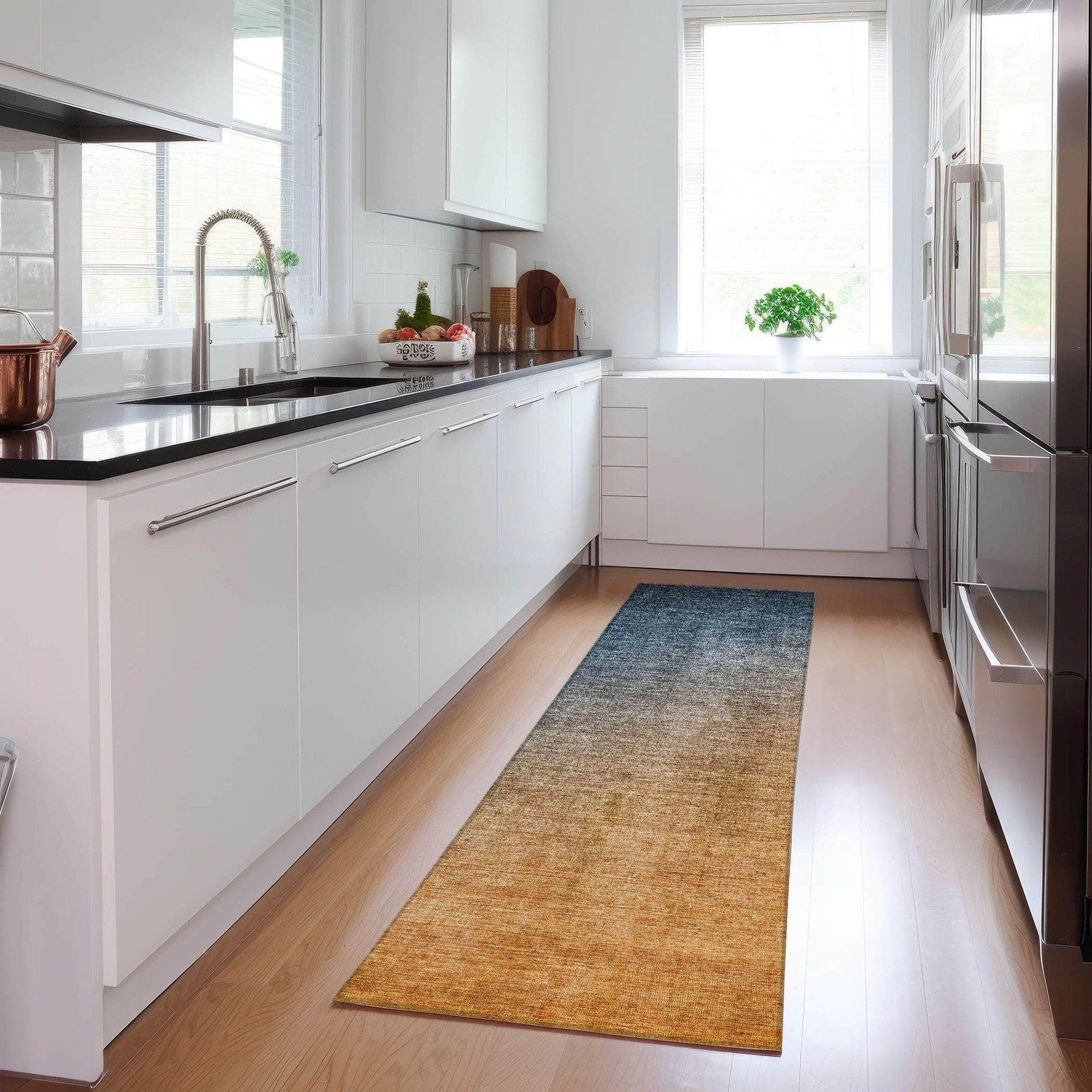 Machine Made ACN569 Navy Blue Rugs