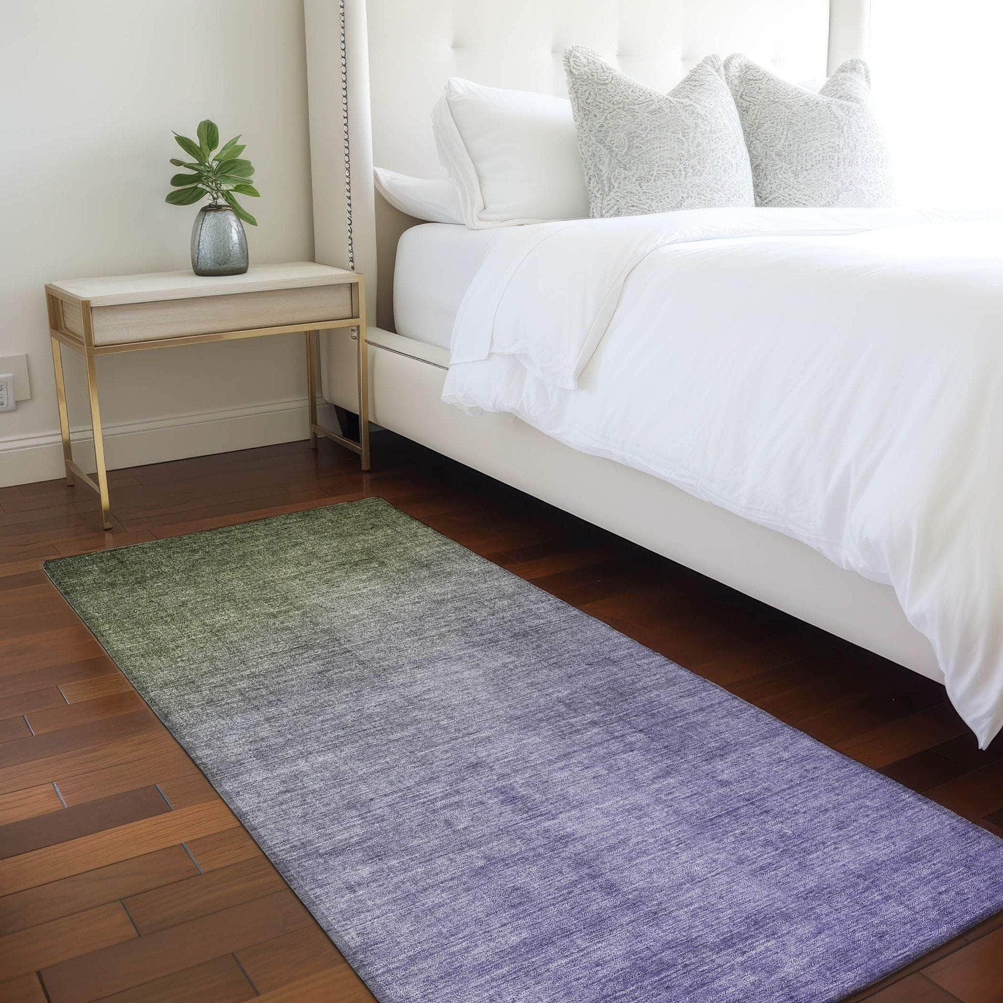 Machine Made ACN569 Olive Green Rugs