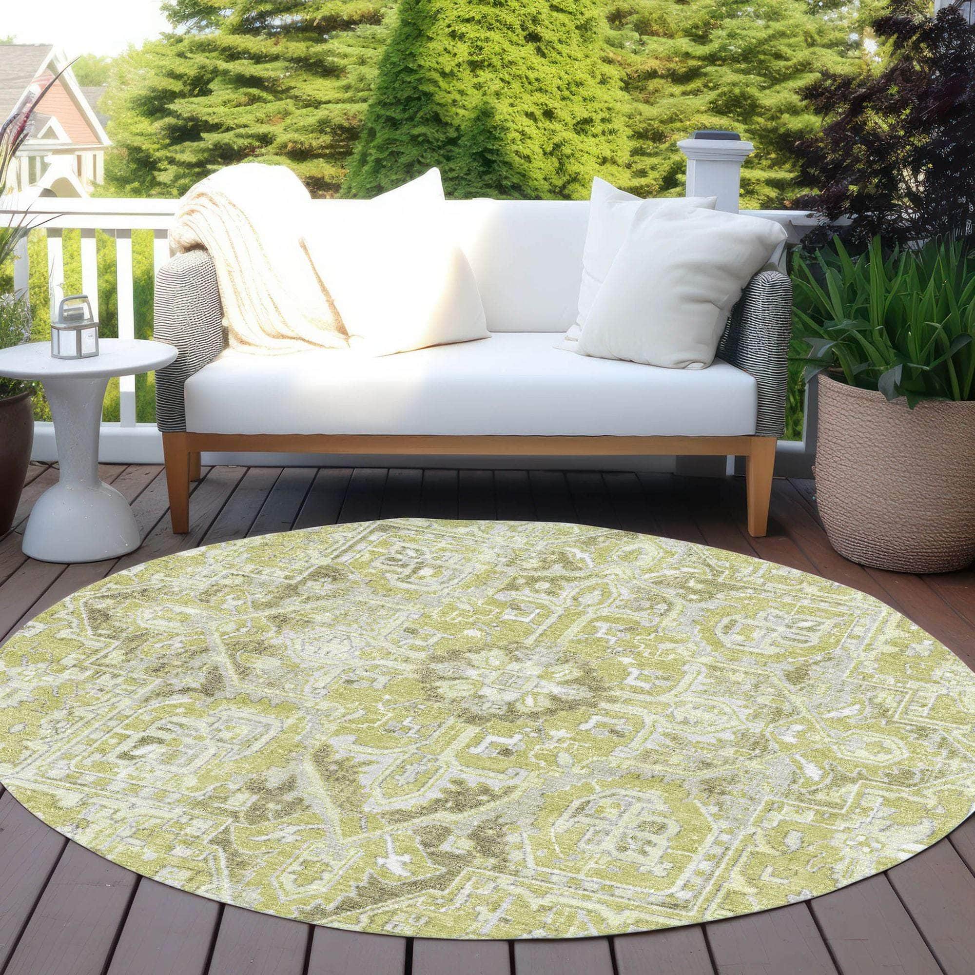 Machine Made ACN570 Aloe Green Rugs