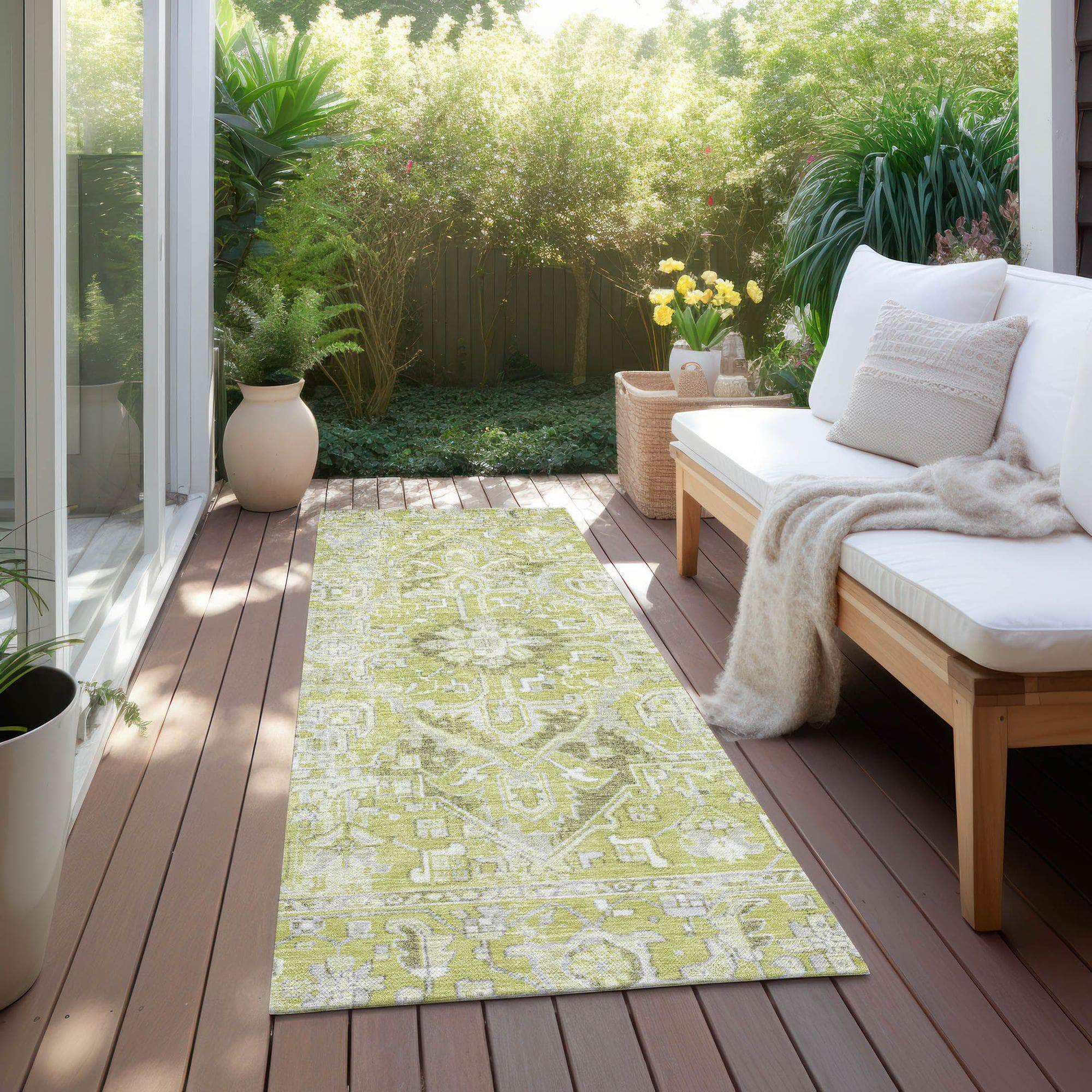 Machine Made ACN570 Aloe Green Rugs