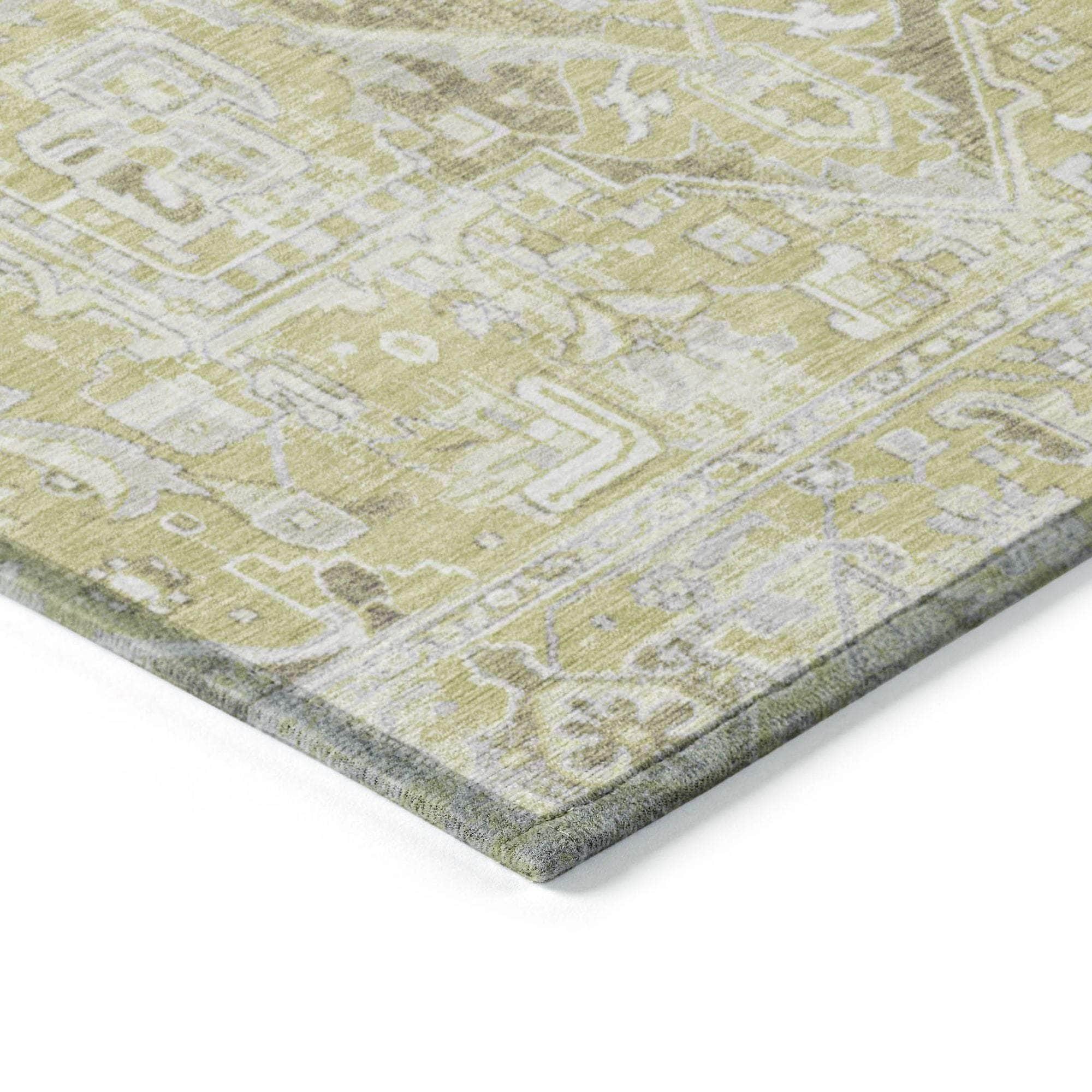 Machine Made ACN570 Aloe Green Rugs