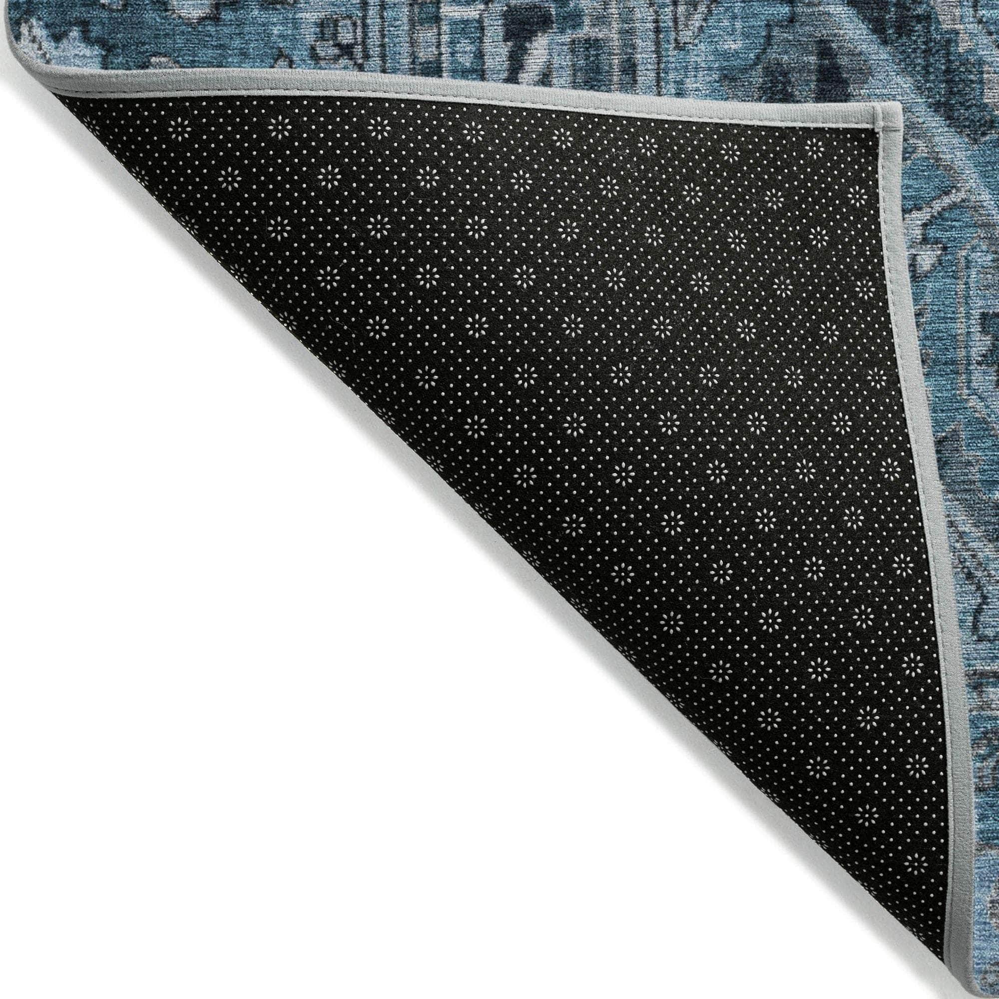 Machine Made ACN570 Blue Rugs