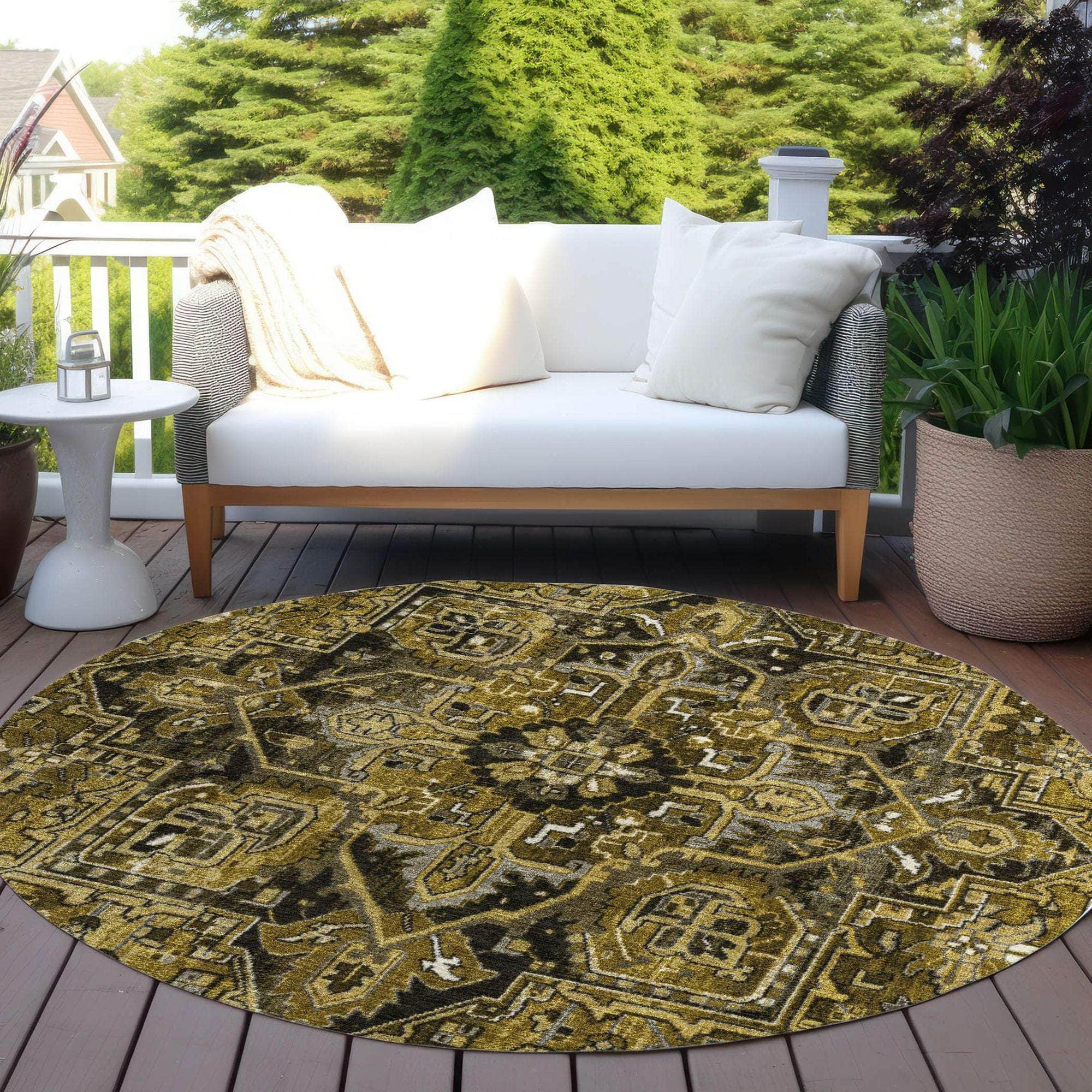 Machine Made ACN570 Brown Rugs