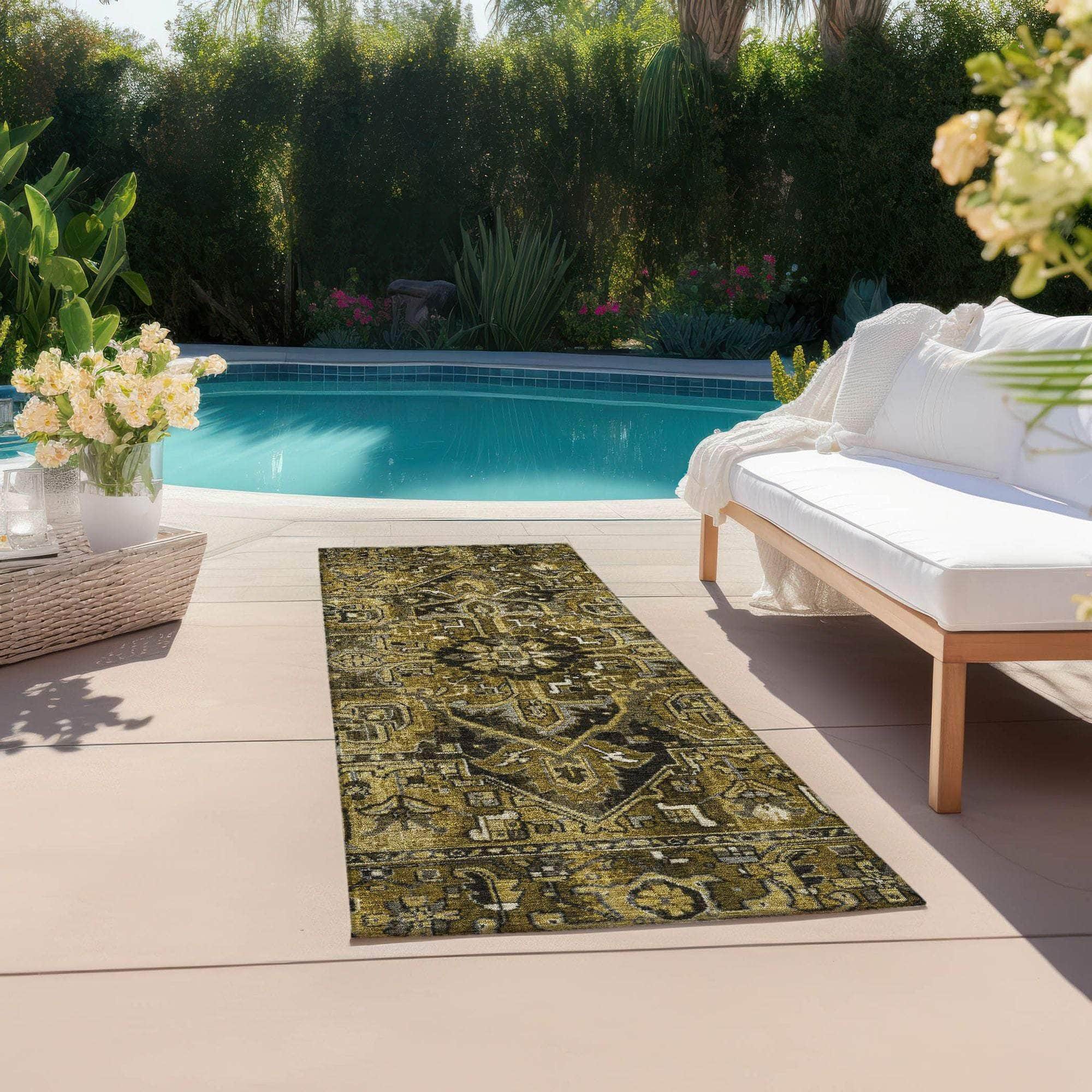 Machine Made ACN570 Brown Rugs