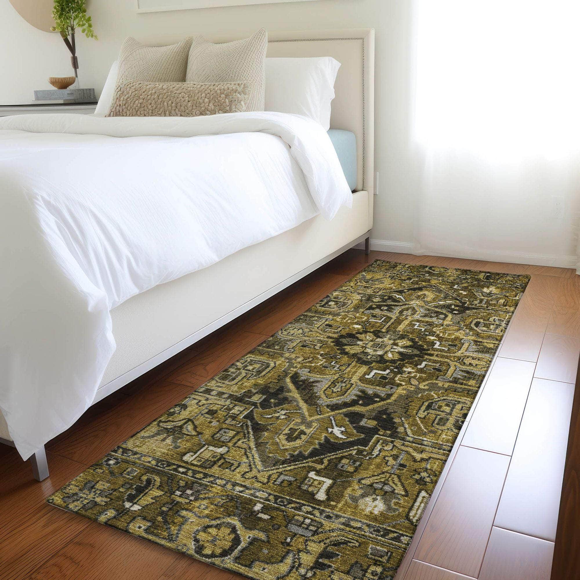 Machine Made ACN570 Brown Rugs