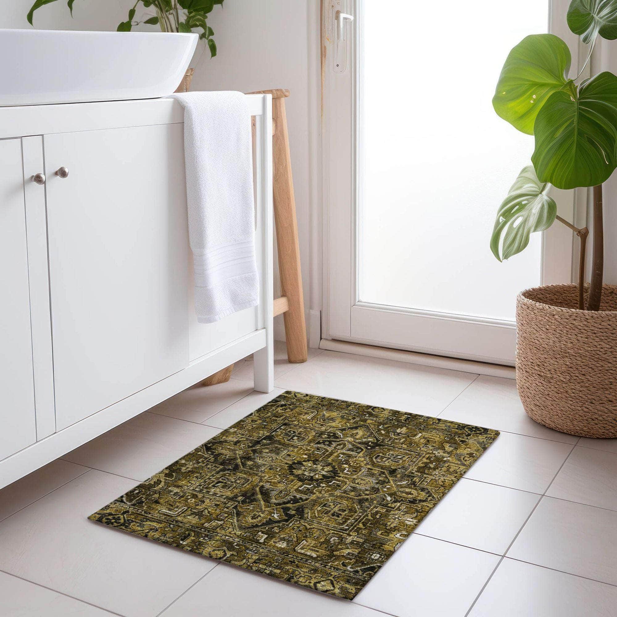 Machine Made ACN570 Brown Rugs