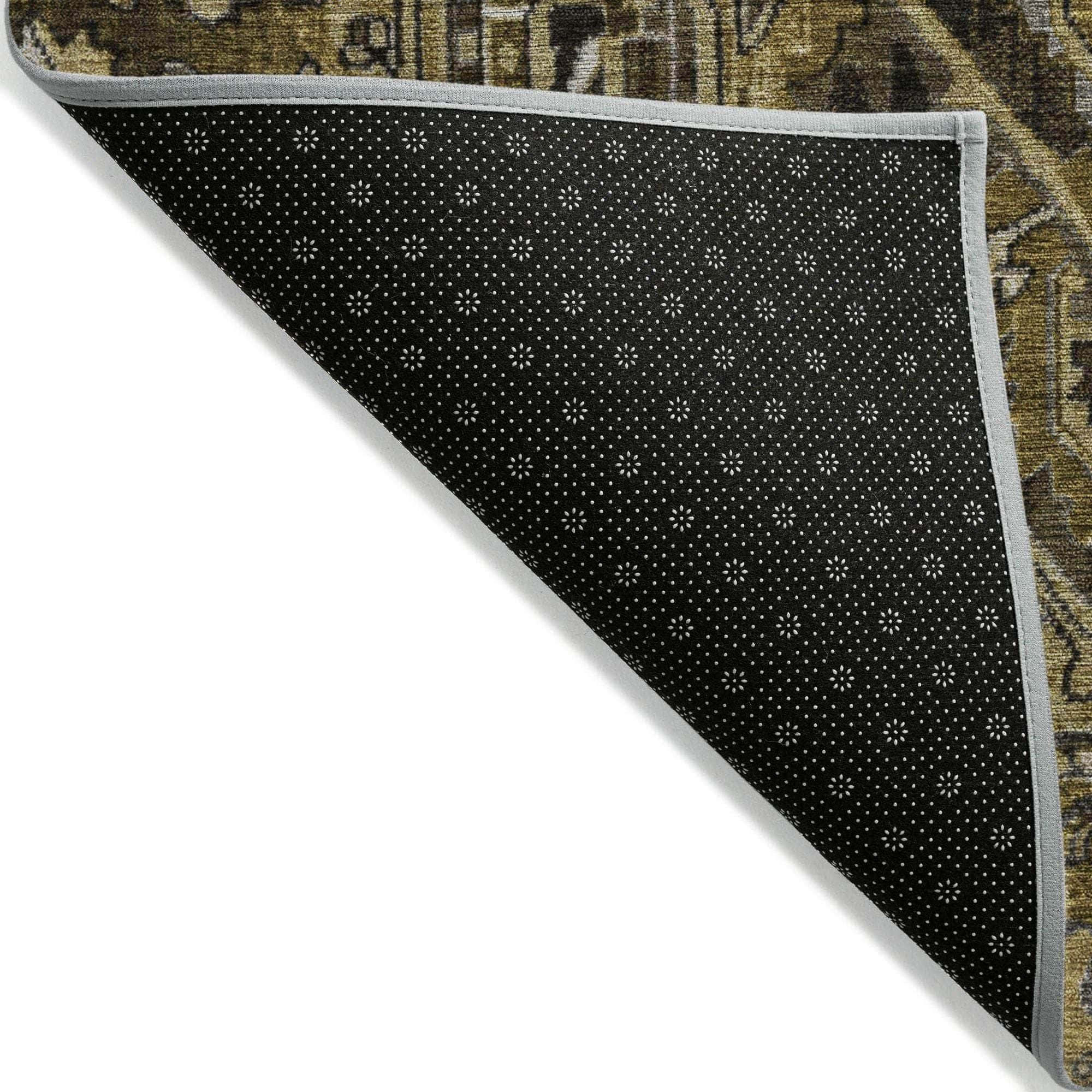 Machine Made ACN570 Brown Rugs