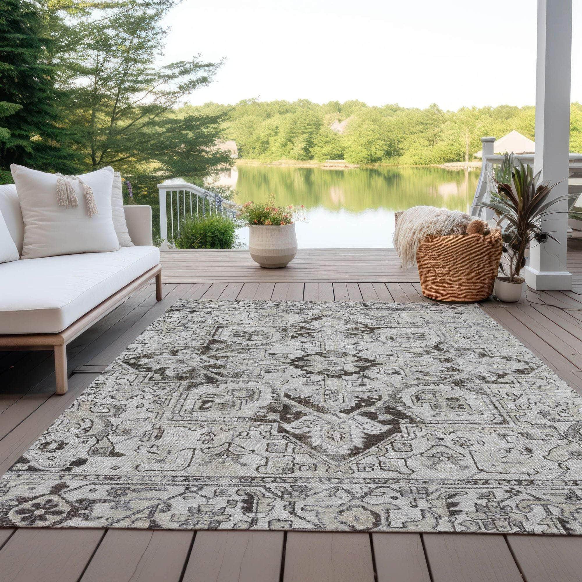 Machine Made ACN570 Ivory Rugs