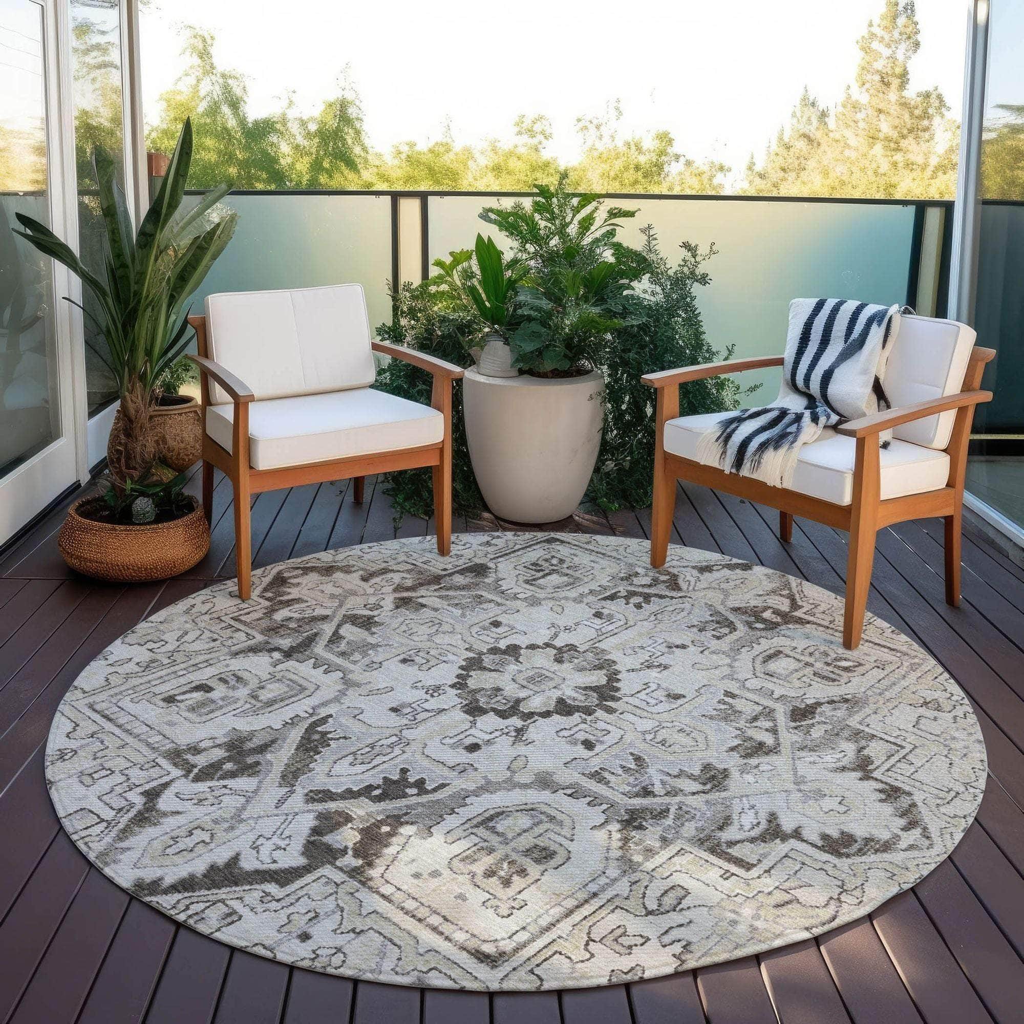 Machine Made ACN570 Ivory Rugs