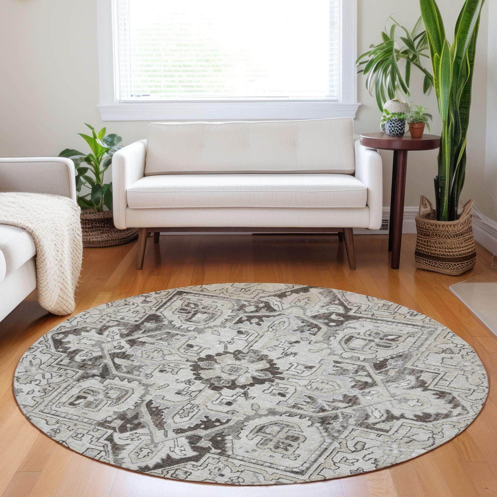 Machine Made ACN570 Ivory Rugs