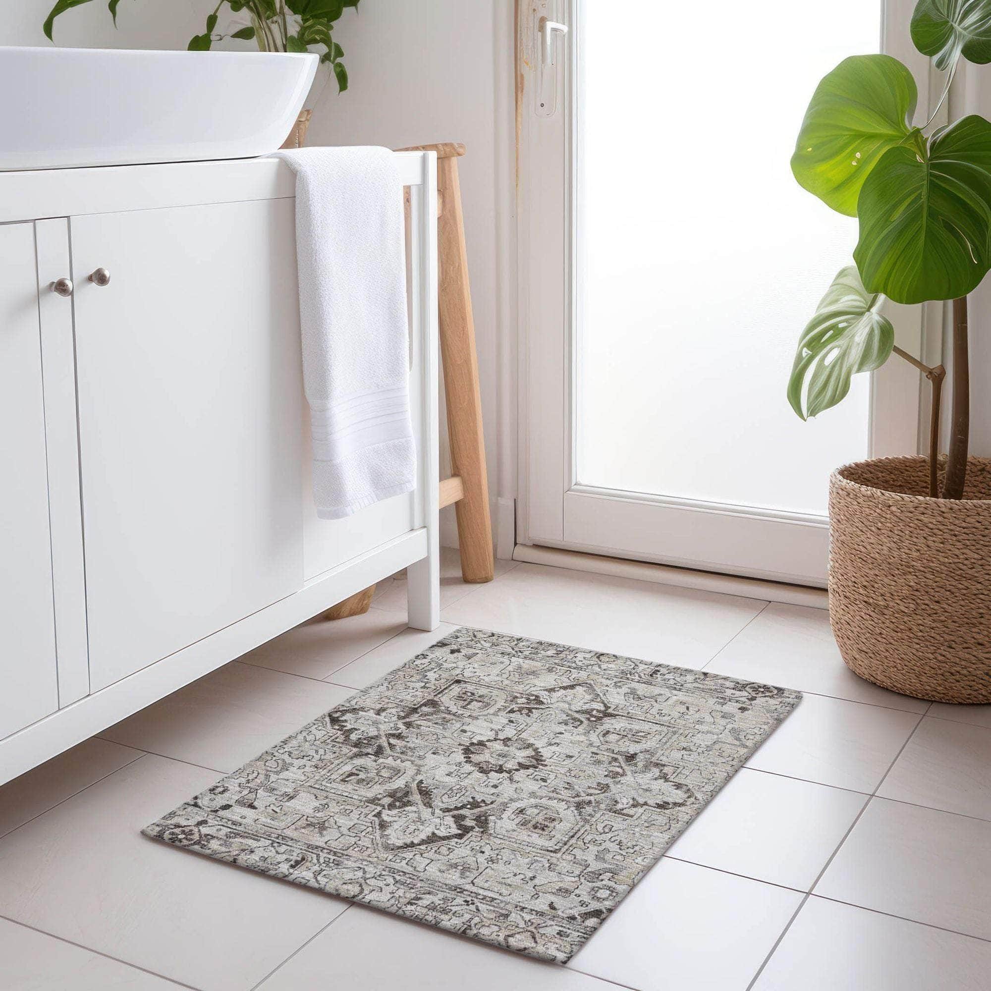 Machine Made ACN570 Ivory Rugs