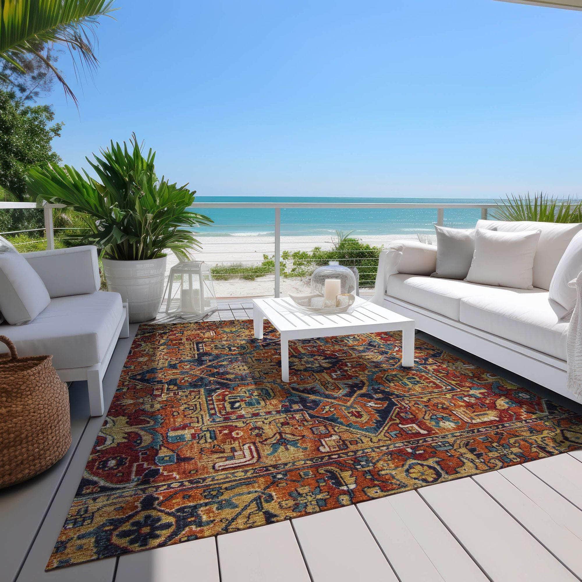 Machine Made ACN570 Paprika Orange Rugs
