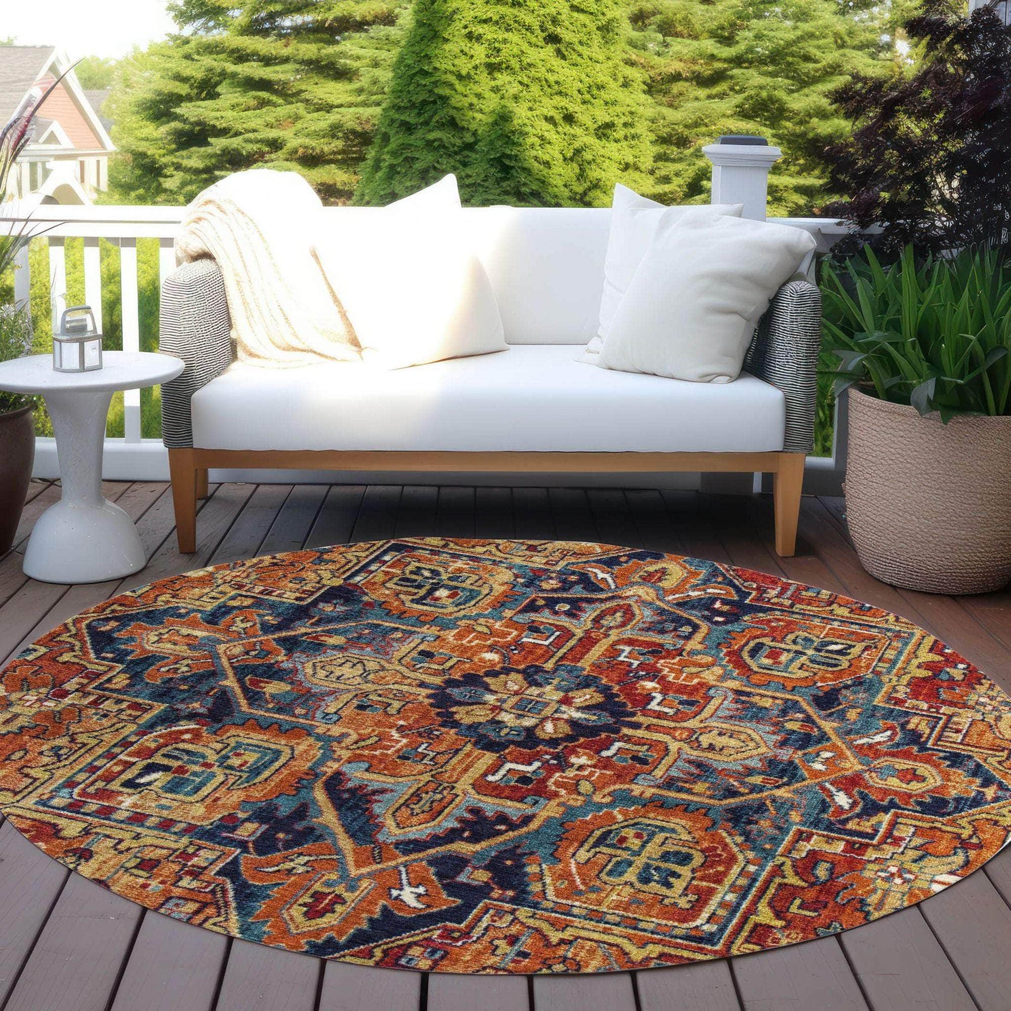 Machine Made ACN570 Paprika Orange Rugs