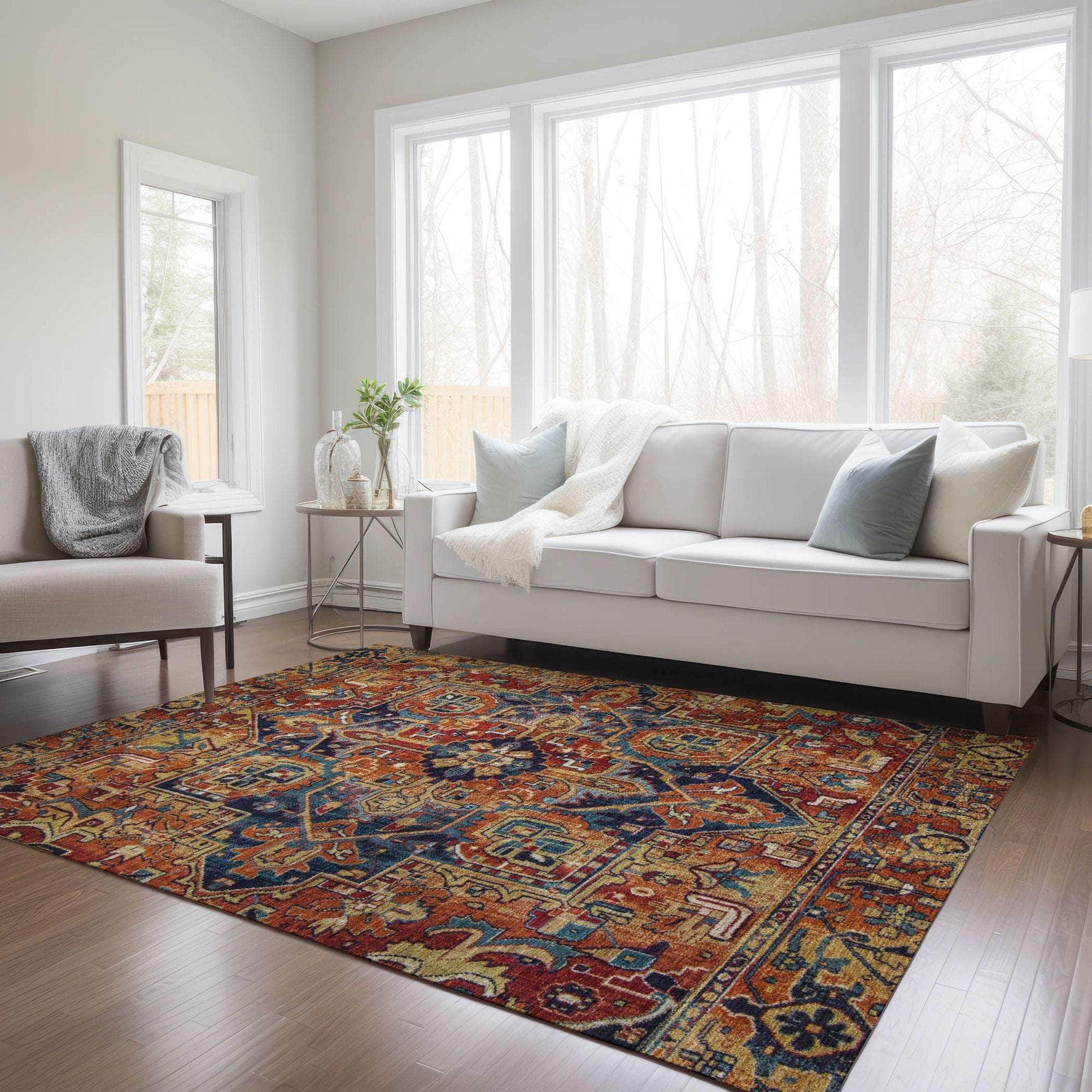 Machine Made ACN570 Paprika Orange Rugs