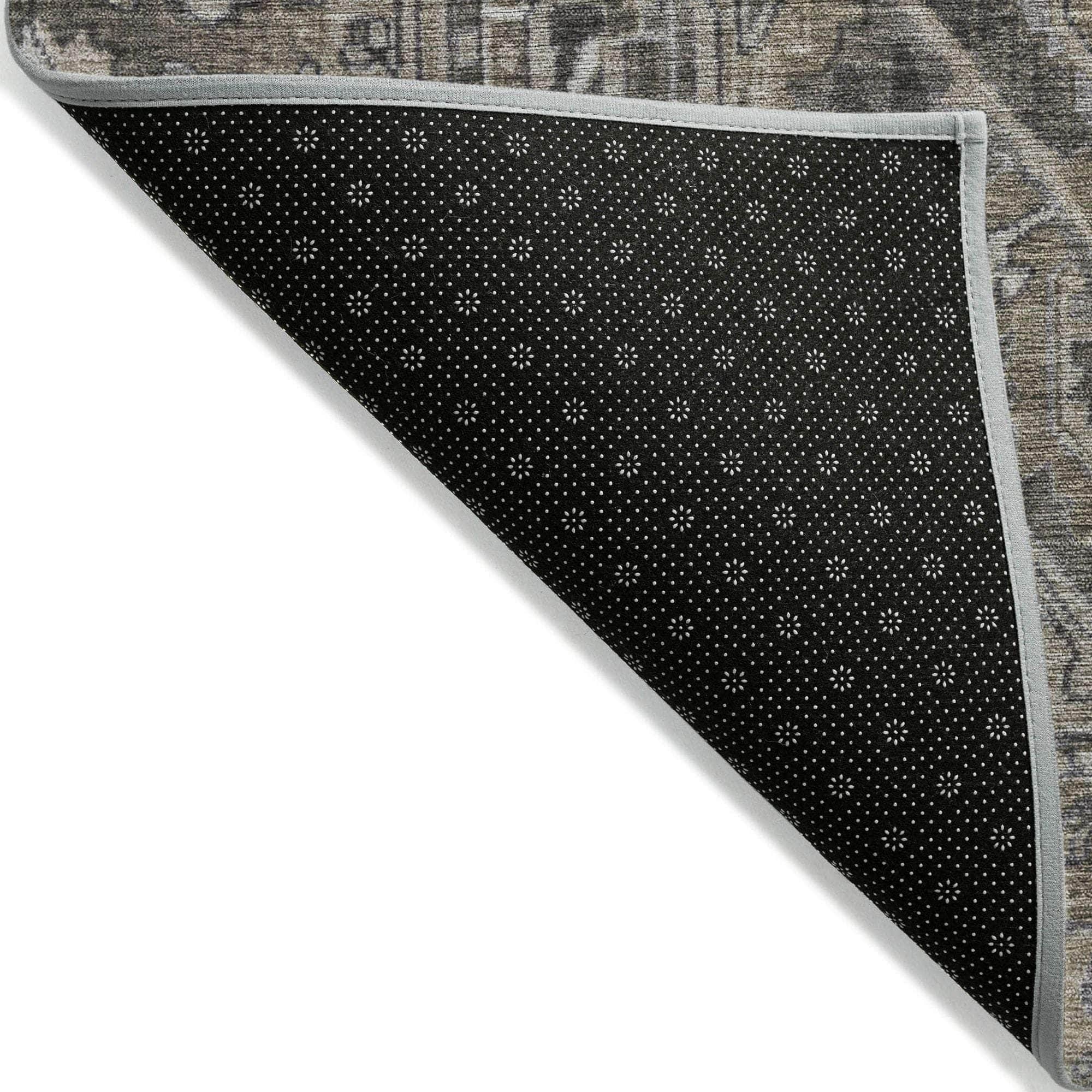 Machine Made ACN570 Taupe Brown Rugs