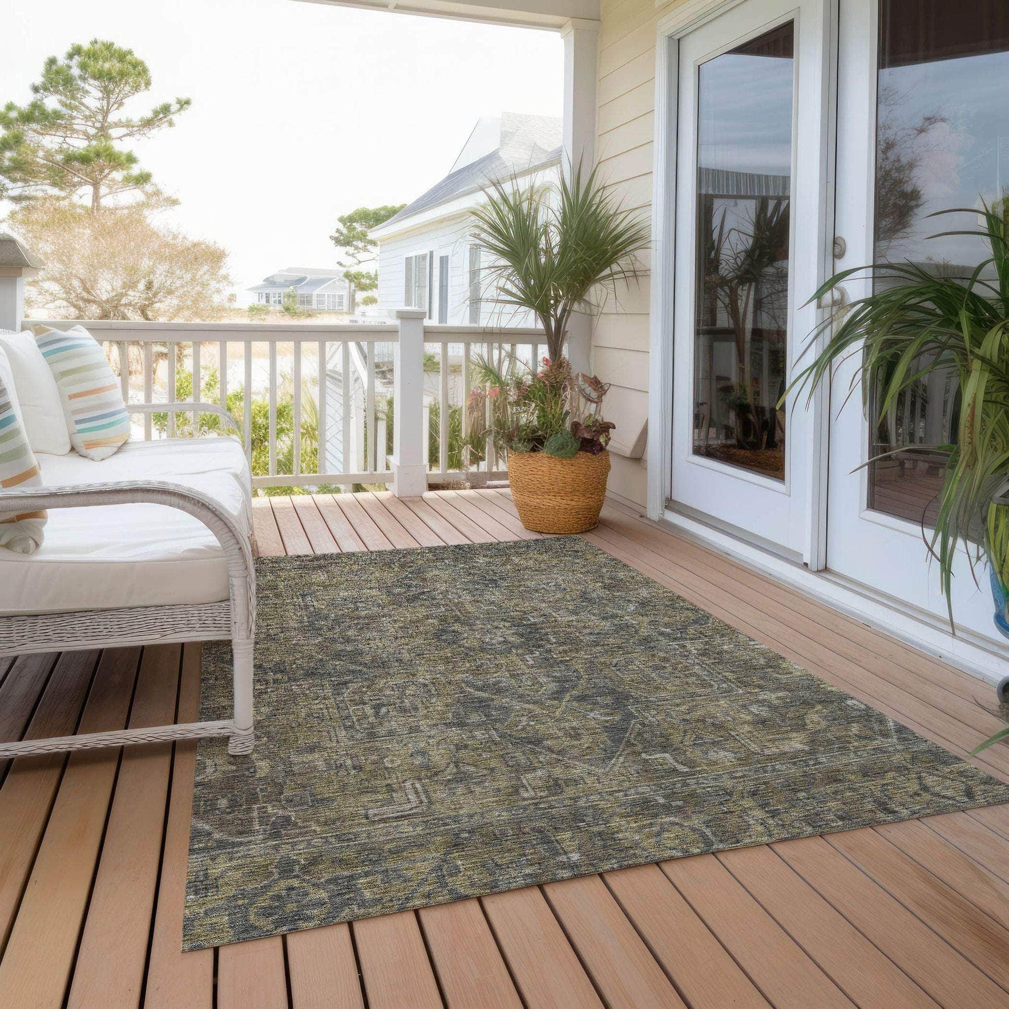 Machine Made ACN571 Chocolate Brown Rugs