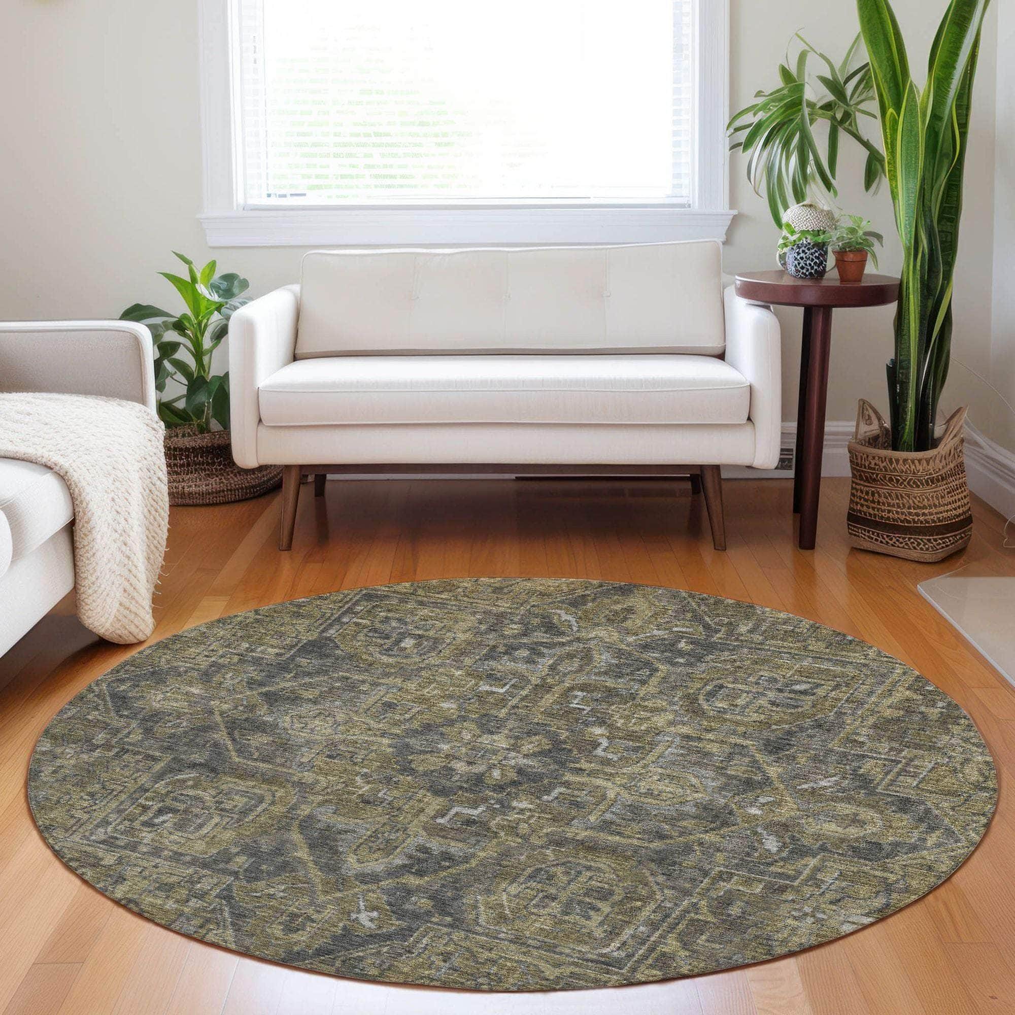 Machine Made ACN571 Chocolate Brown Rugs