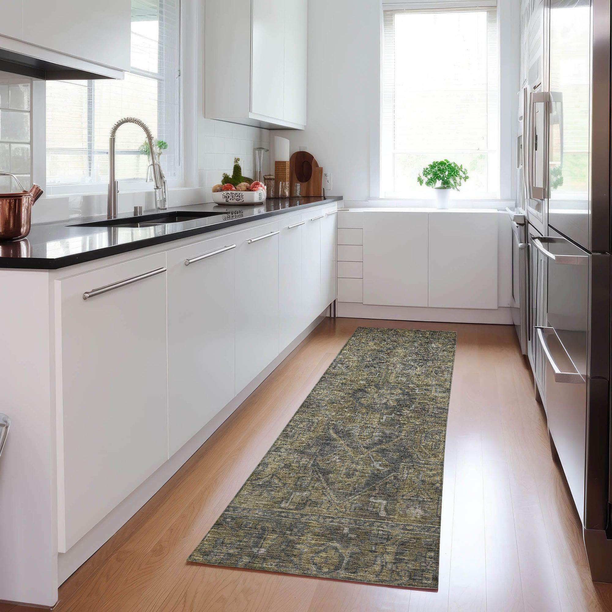 Machine Made ACN571 Chocolate Brown Rugs