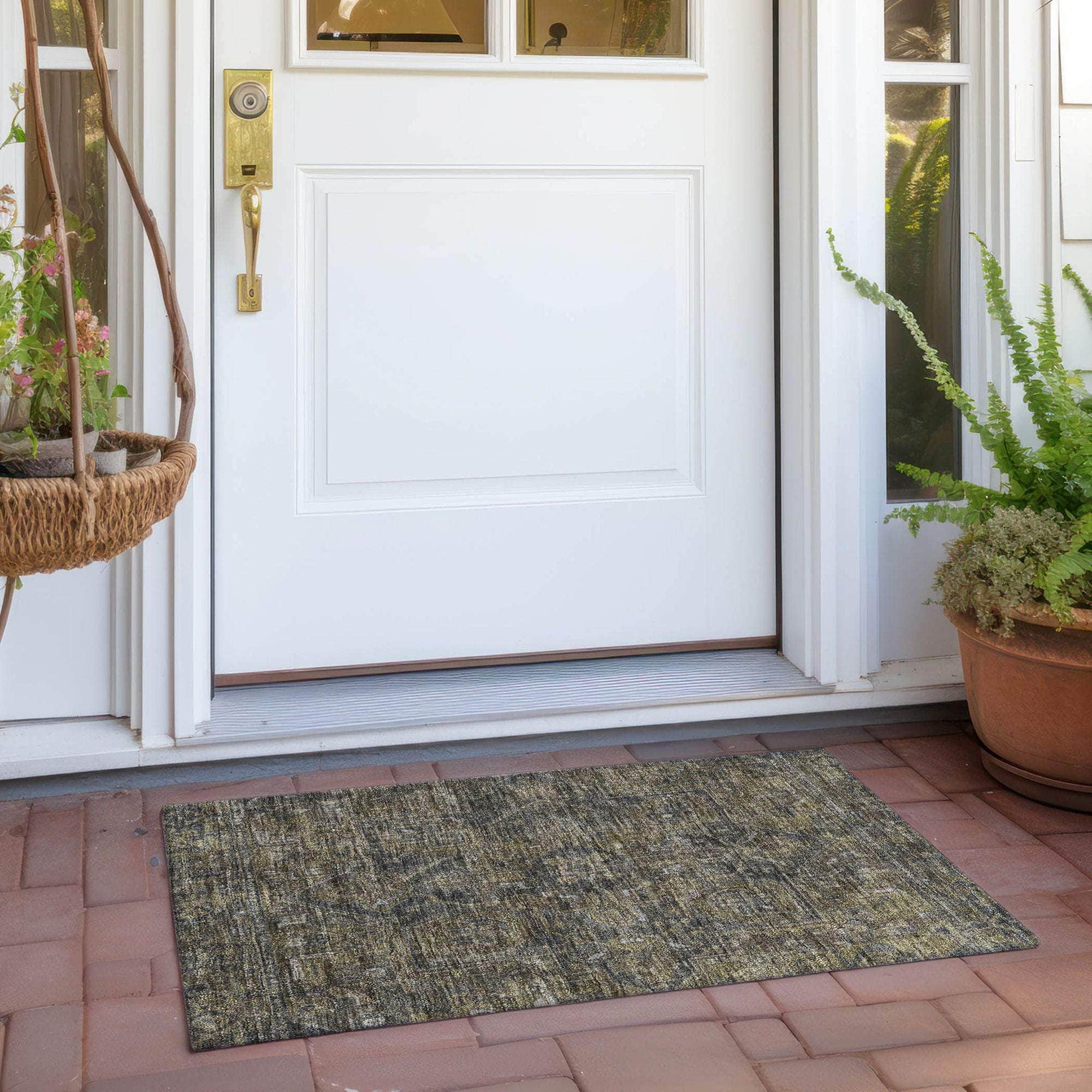 Machine Made ACN571 Chocolate Brown Rugs