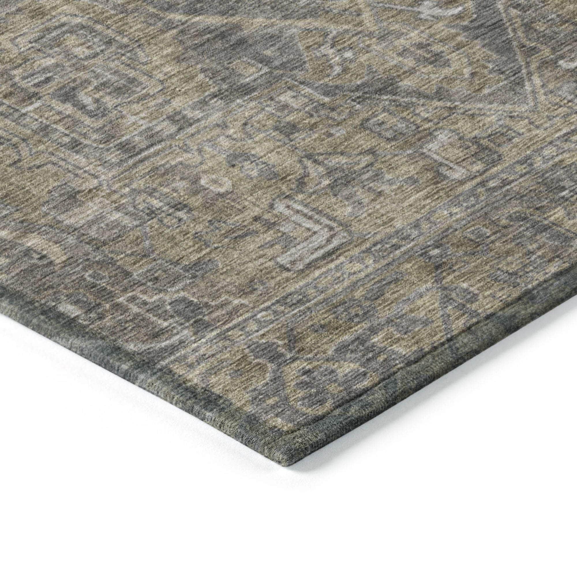 Machine Made ACN571 Chocolate Brown Rugs