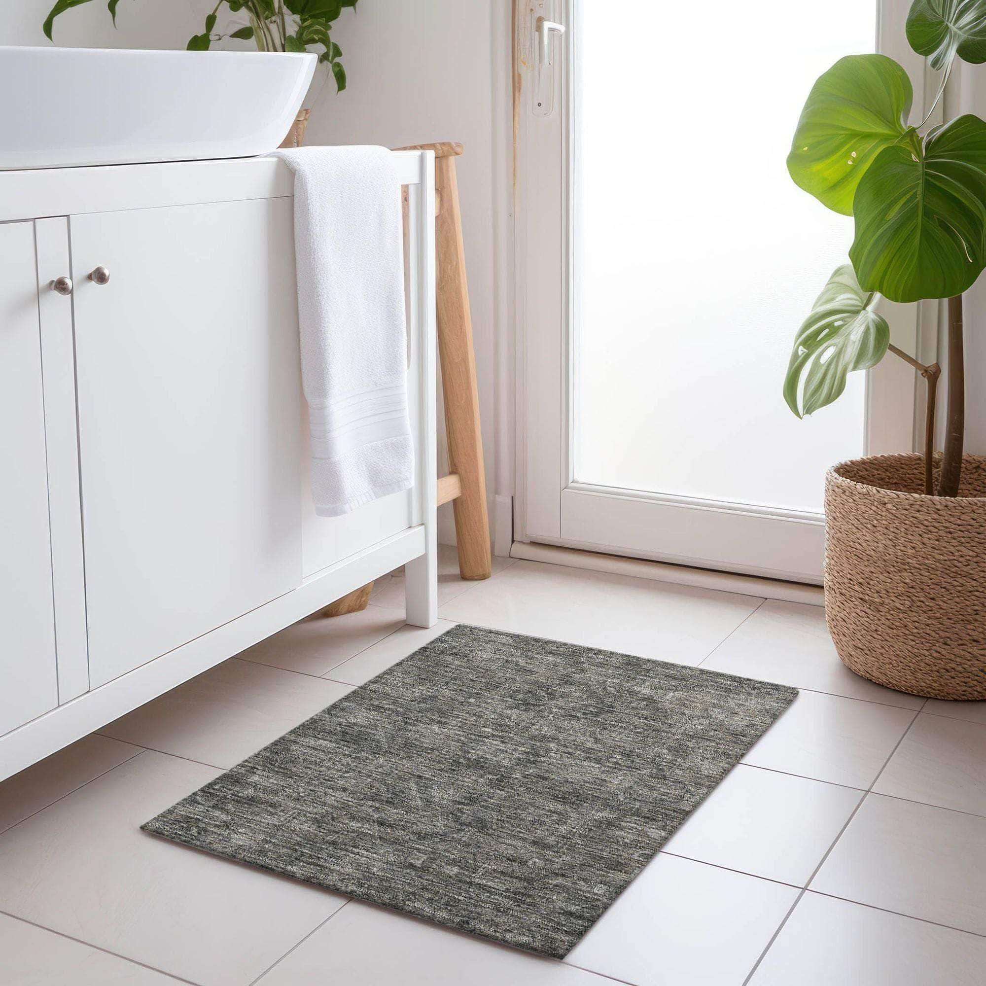 Machine Made ACN571 Mocha Brown Rugs