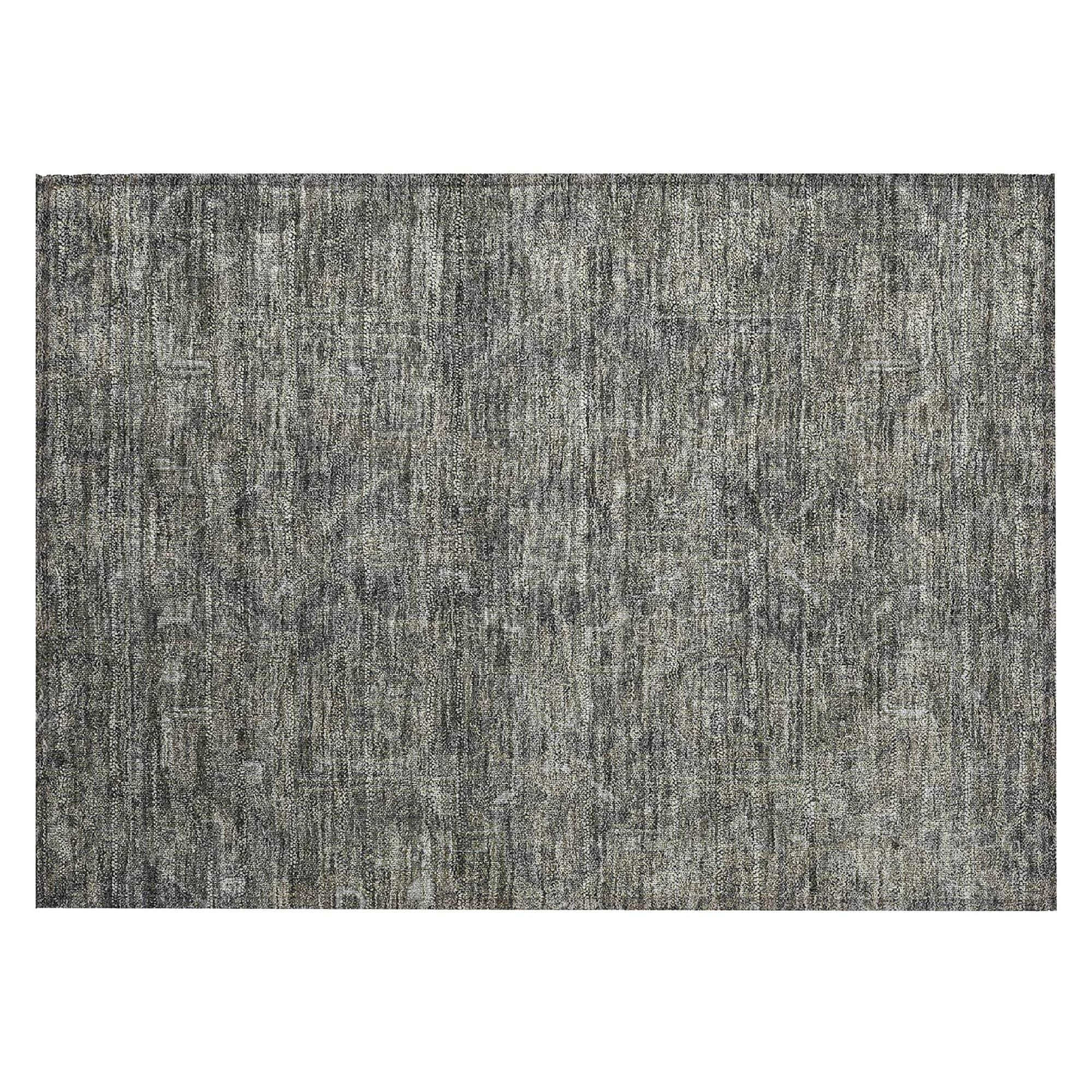 Machine Washable Mocha Brown Rug - Indoor / Outdoor - Kids / Pet Friendly Oriental Print Rug