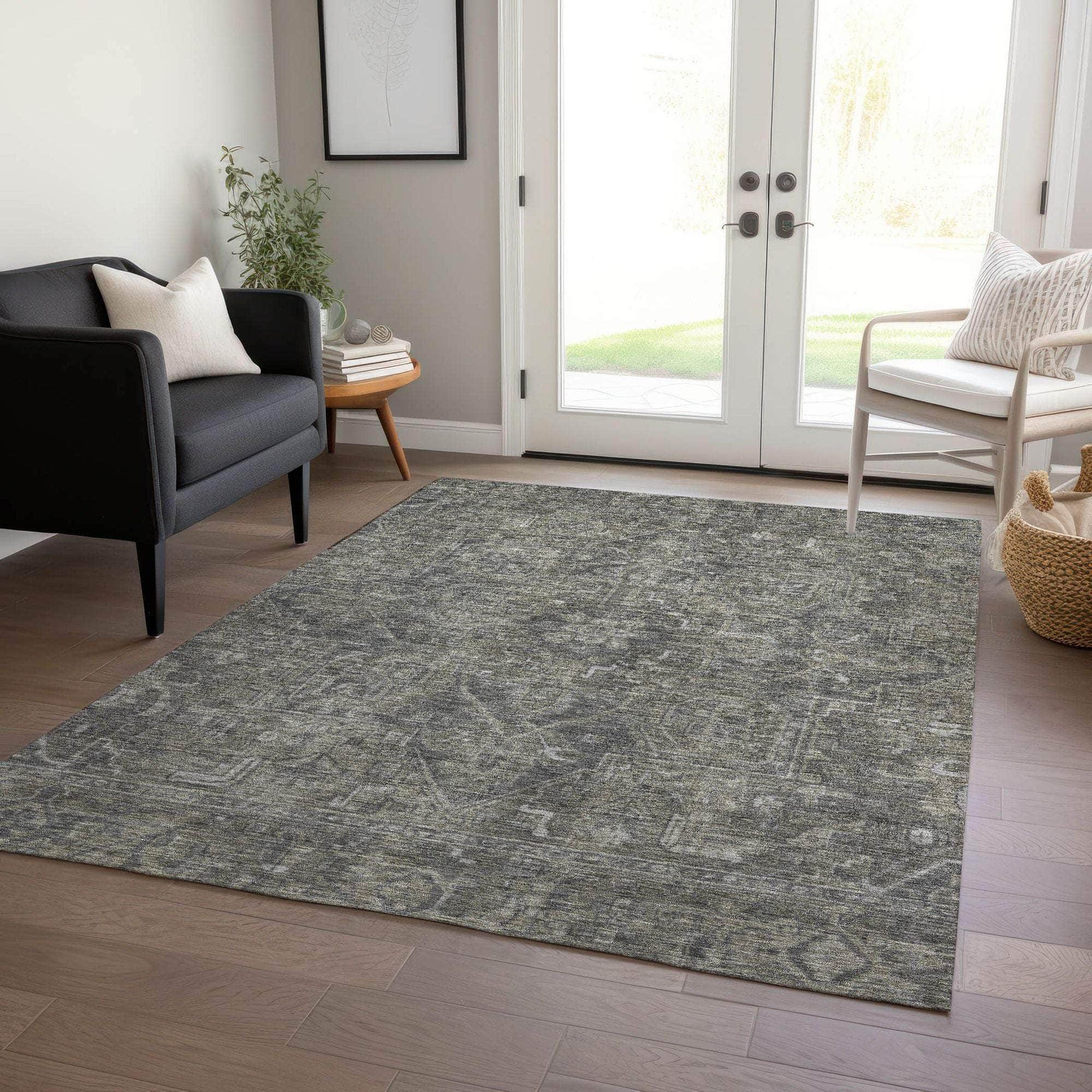 Machine Made ACN571 Mocha Brown Rugs