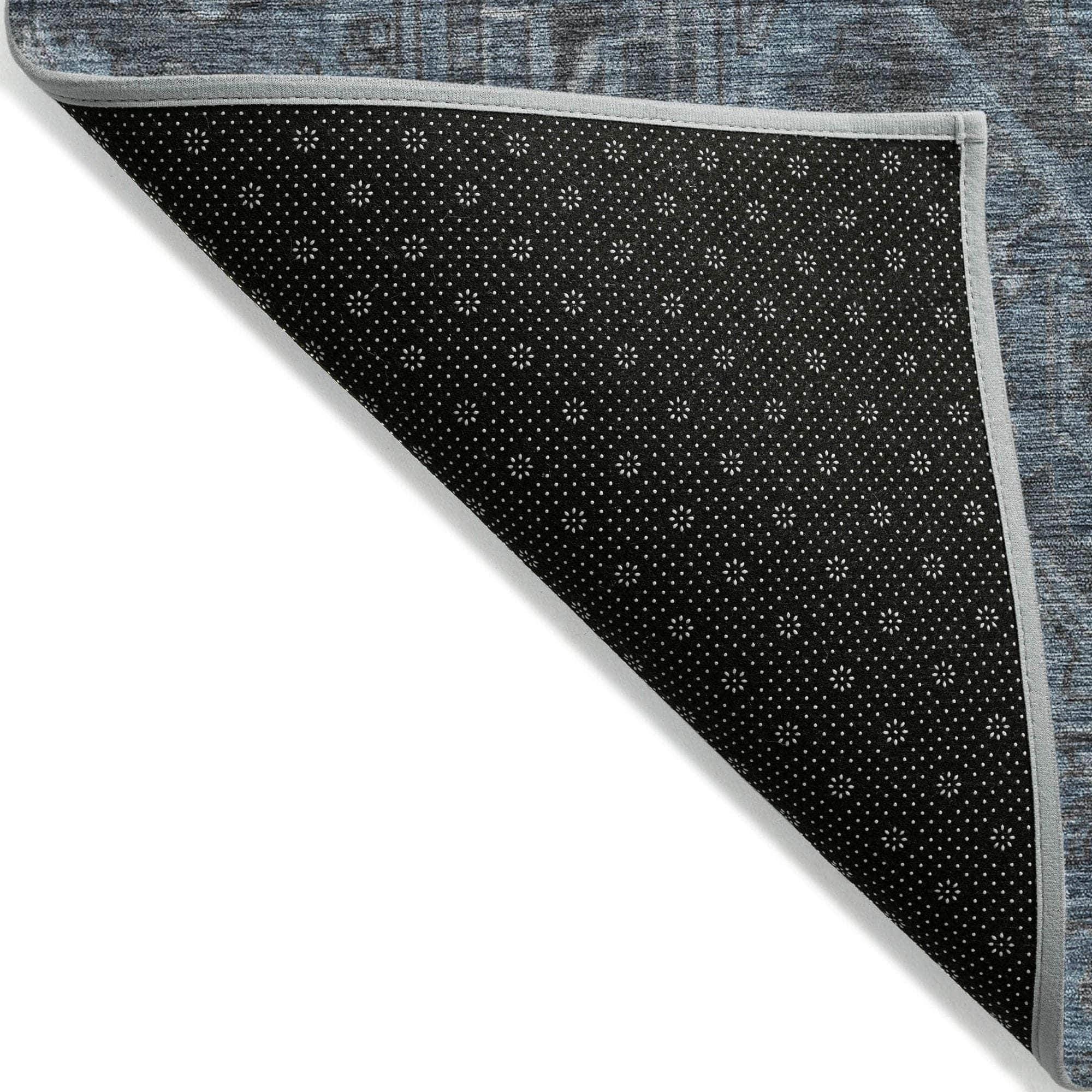 Machine Made ACN571 Navy Blue Rugs