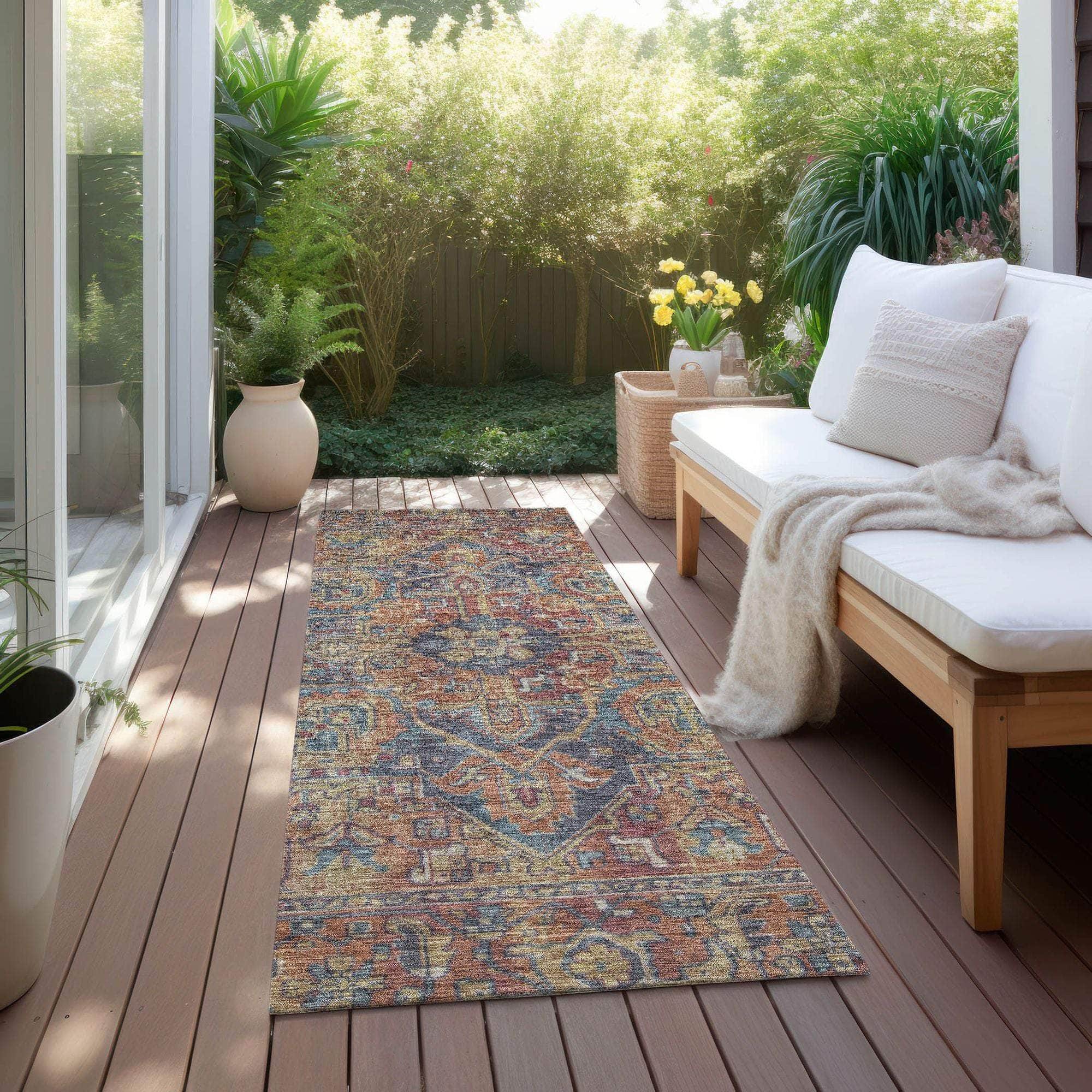 Machine Made ACN571 Red Rugs