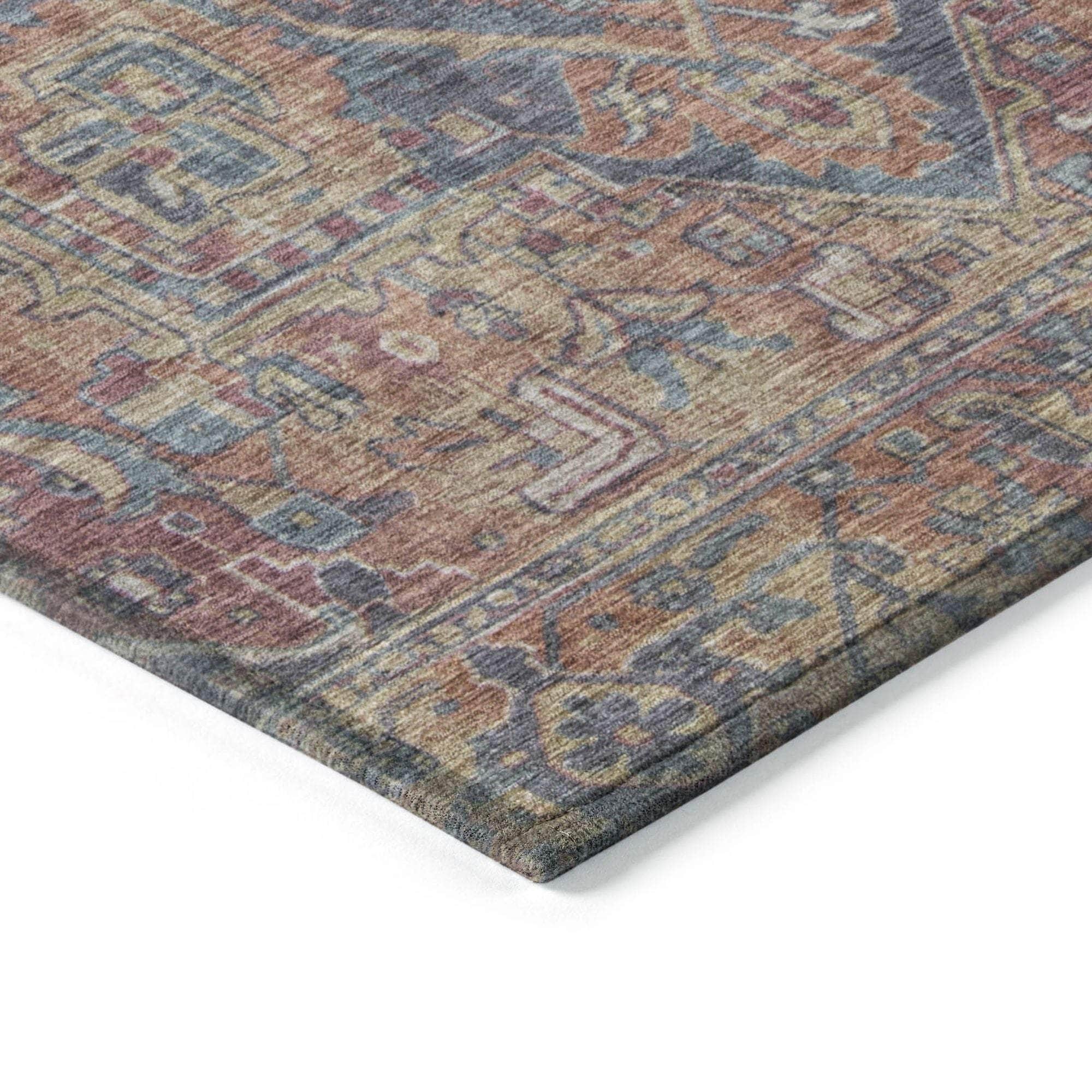 Machine Made ACN571 Red Rugs