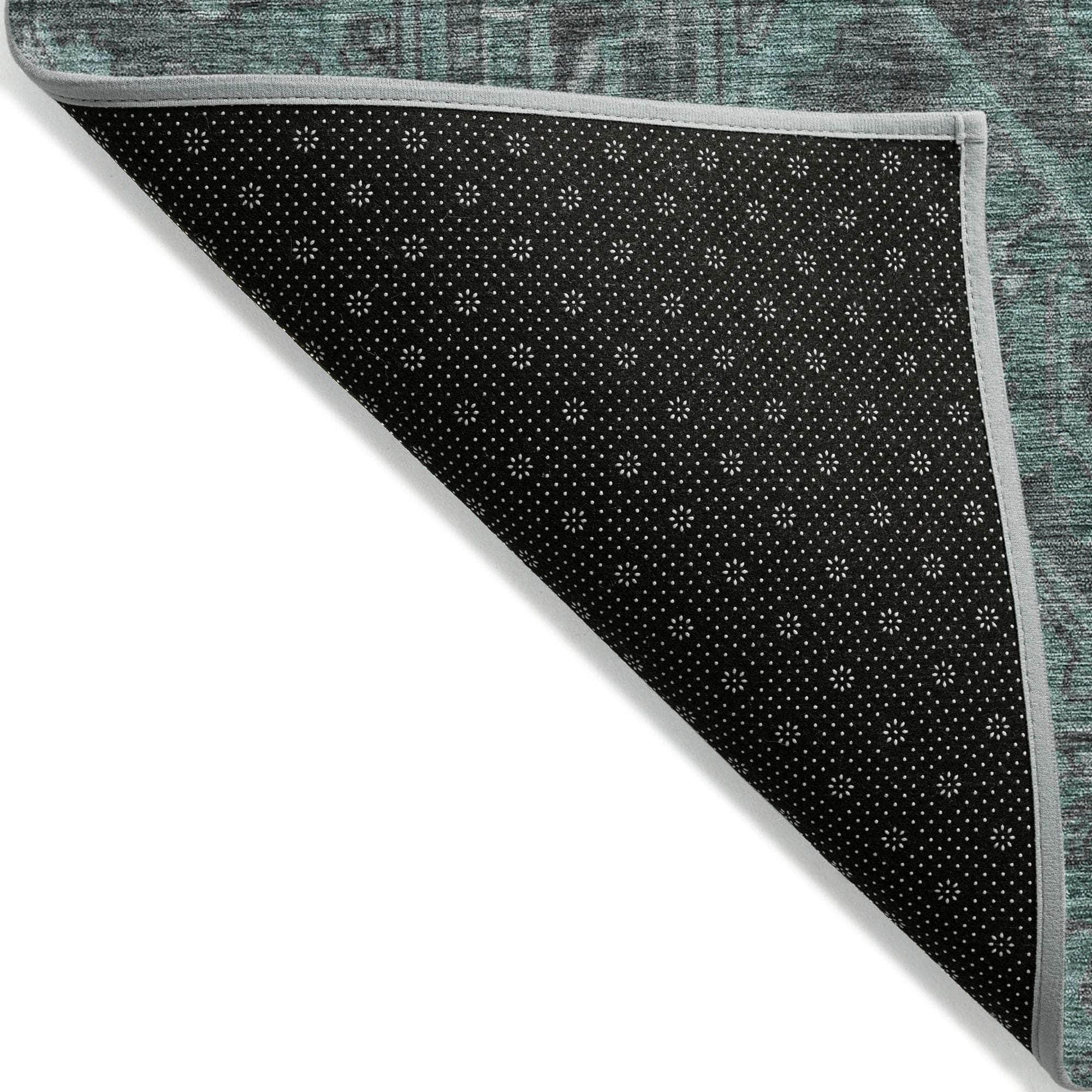 Machine Made ACN571 Turquoise Teal Rugs
