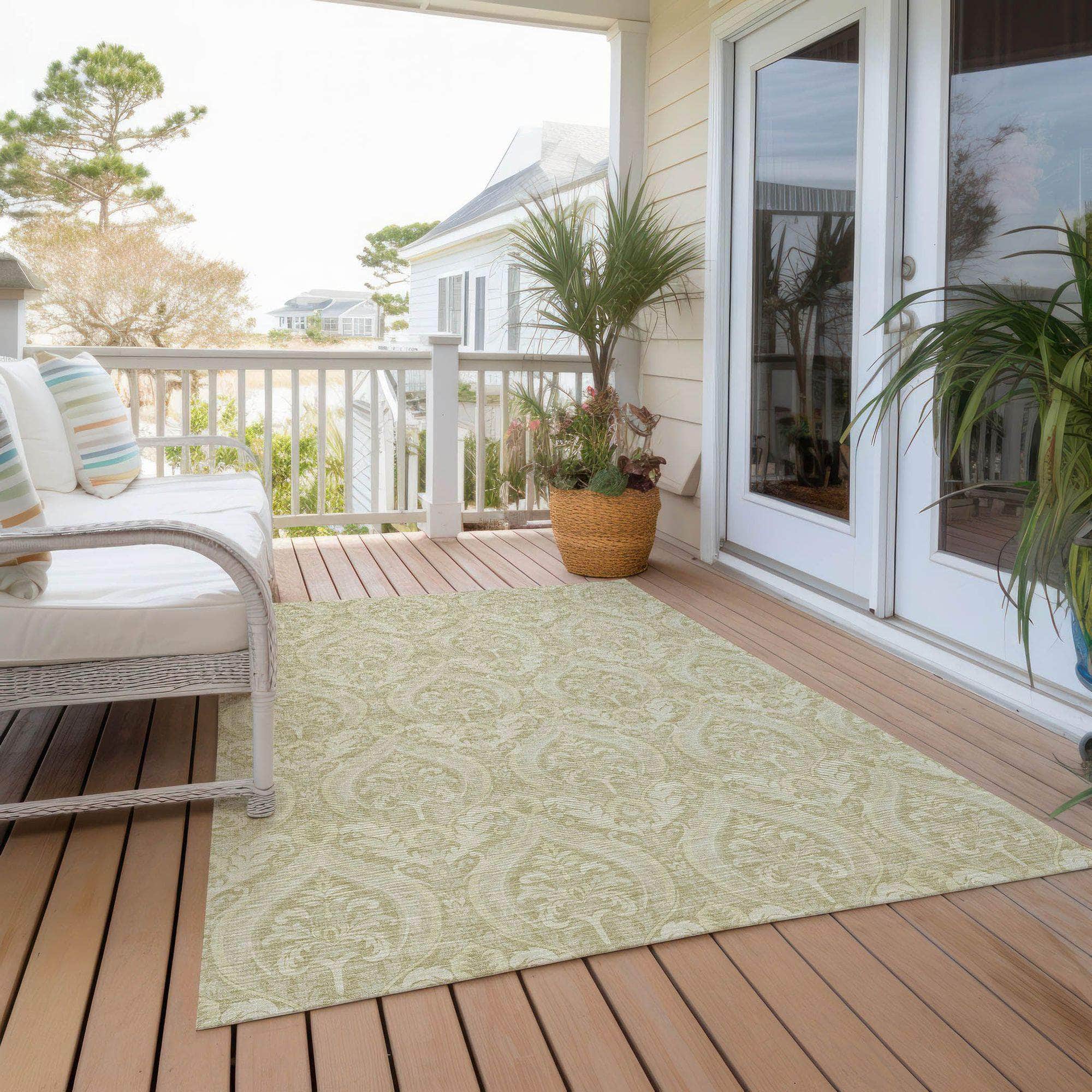 Machine Made ACN572 Beige Brown Rugs