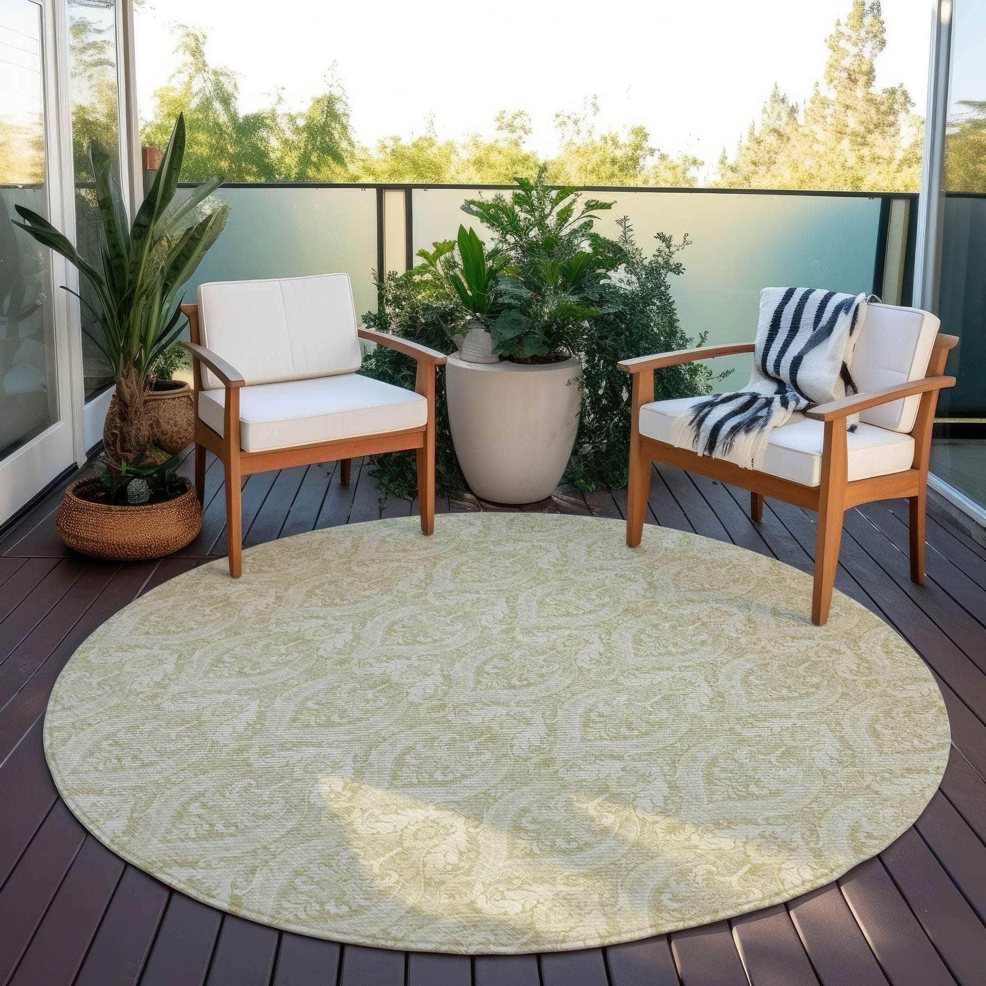 Machine Made ACN572 Beige Brown Rugs