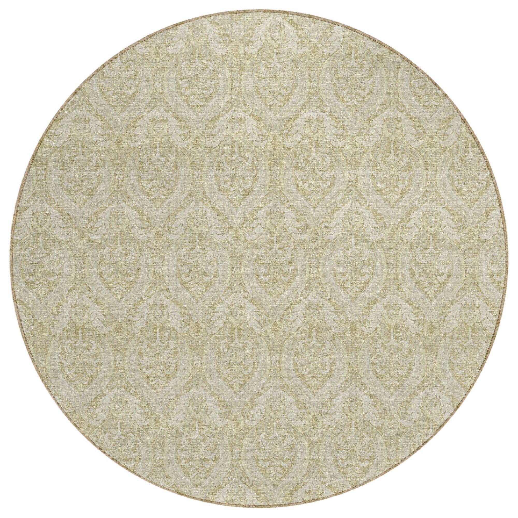 Machine Washable Beige Brown Rug - Indoor / Outdoor - Kids / Pet Friendly Panel Print Rug