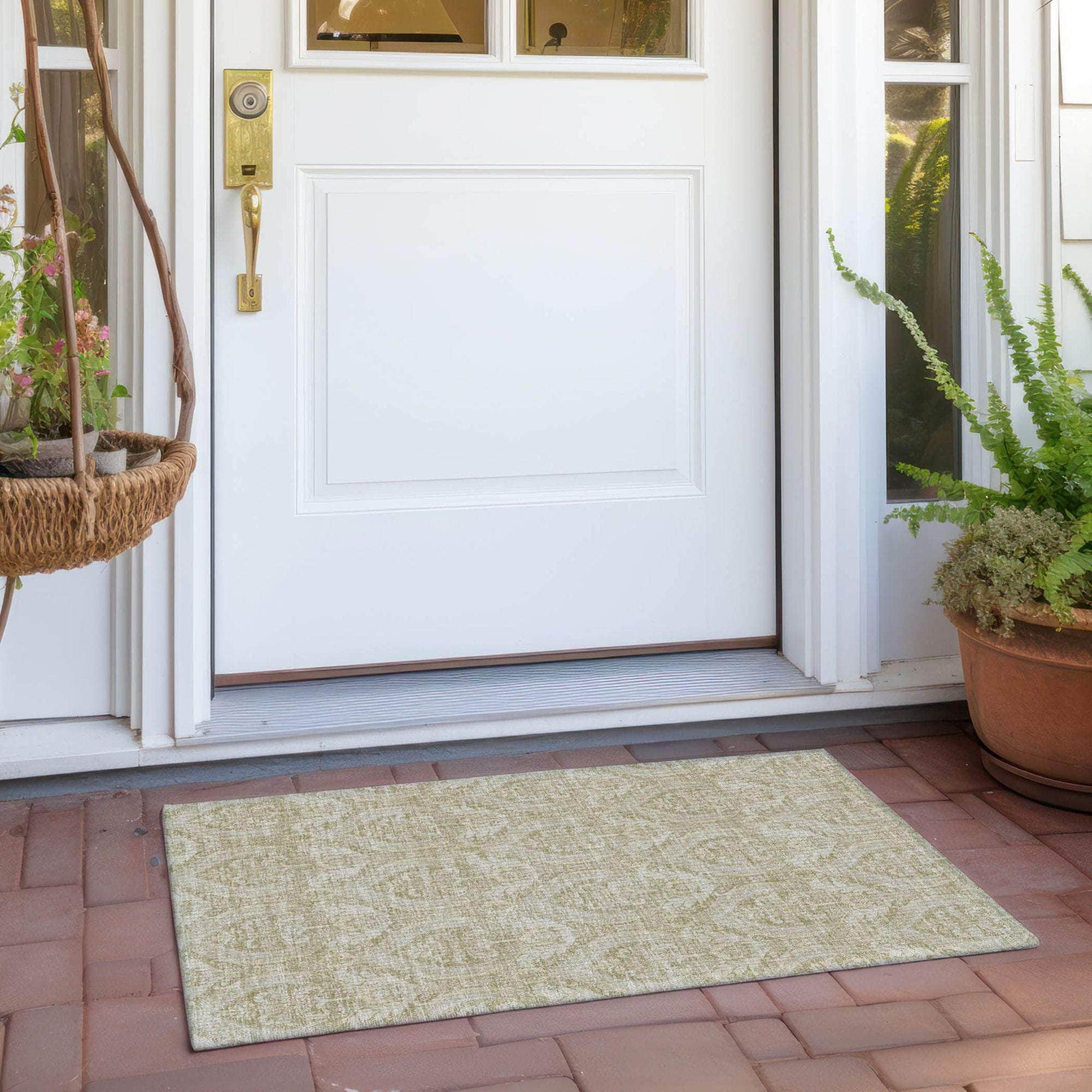 Machine Made ACN572 Beige Brown Rugs
