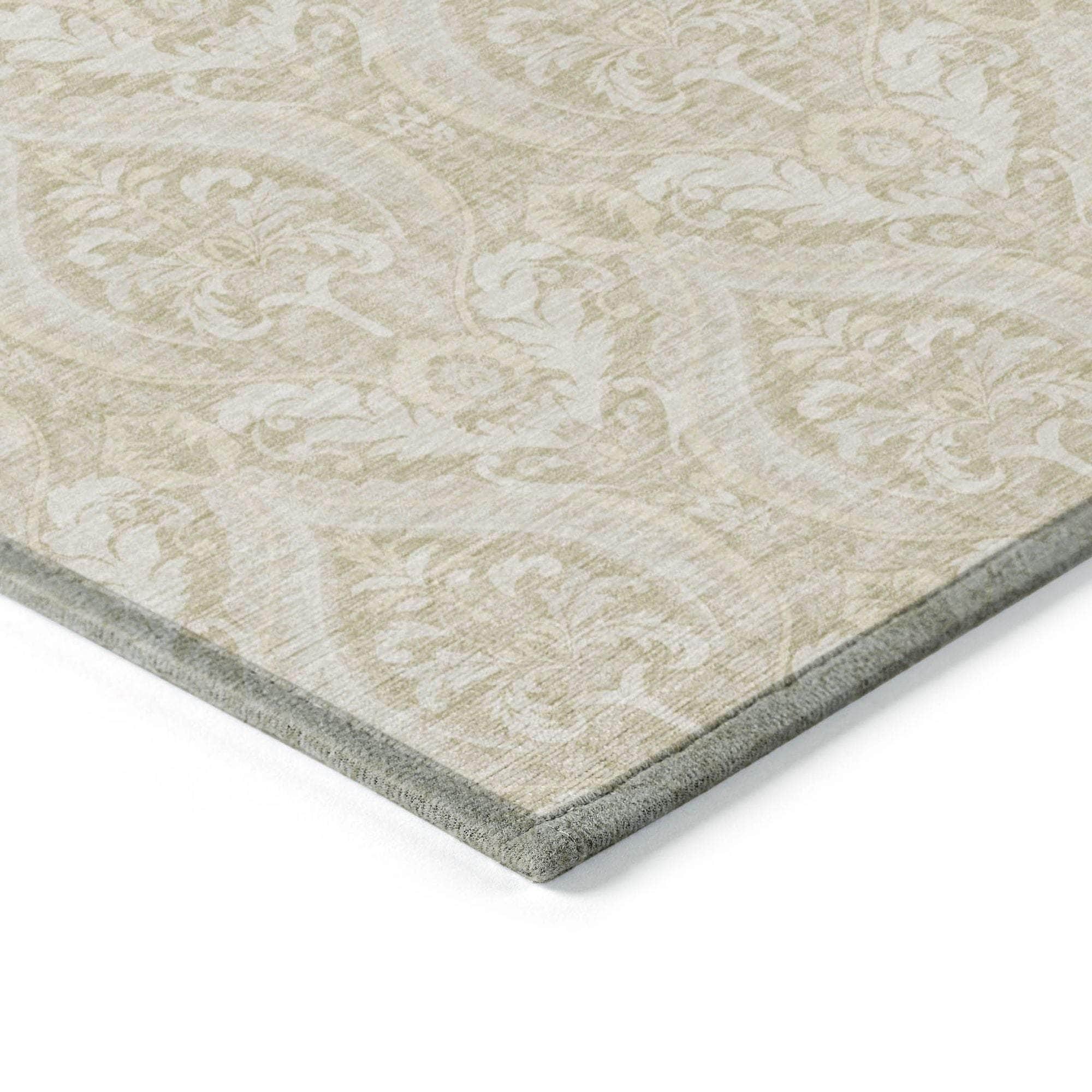 Machine Made ACN572 Beige Brown Rugs