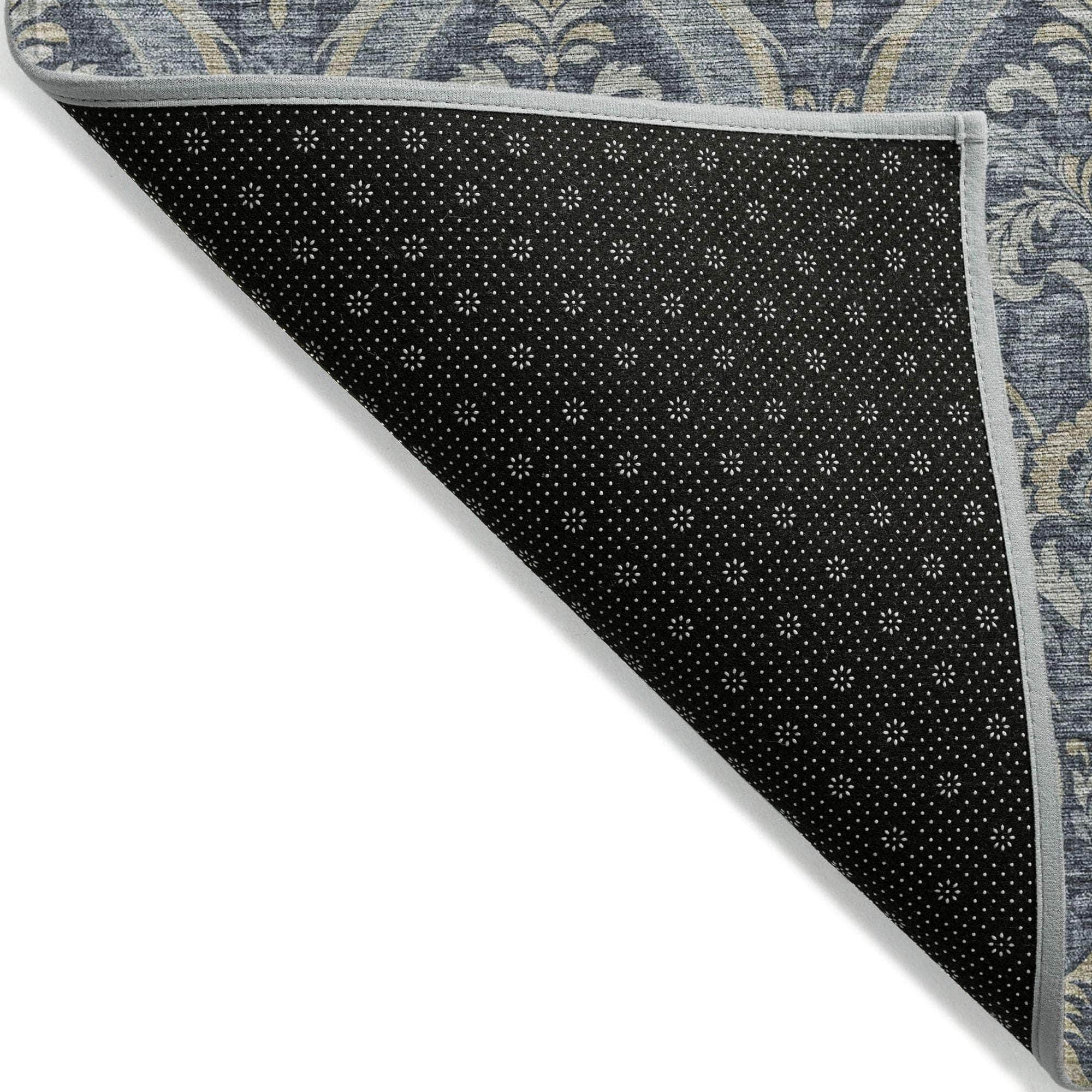 Machine Made ACN572 Blue Rugs