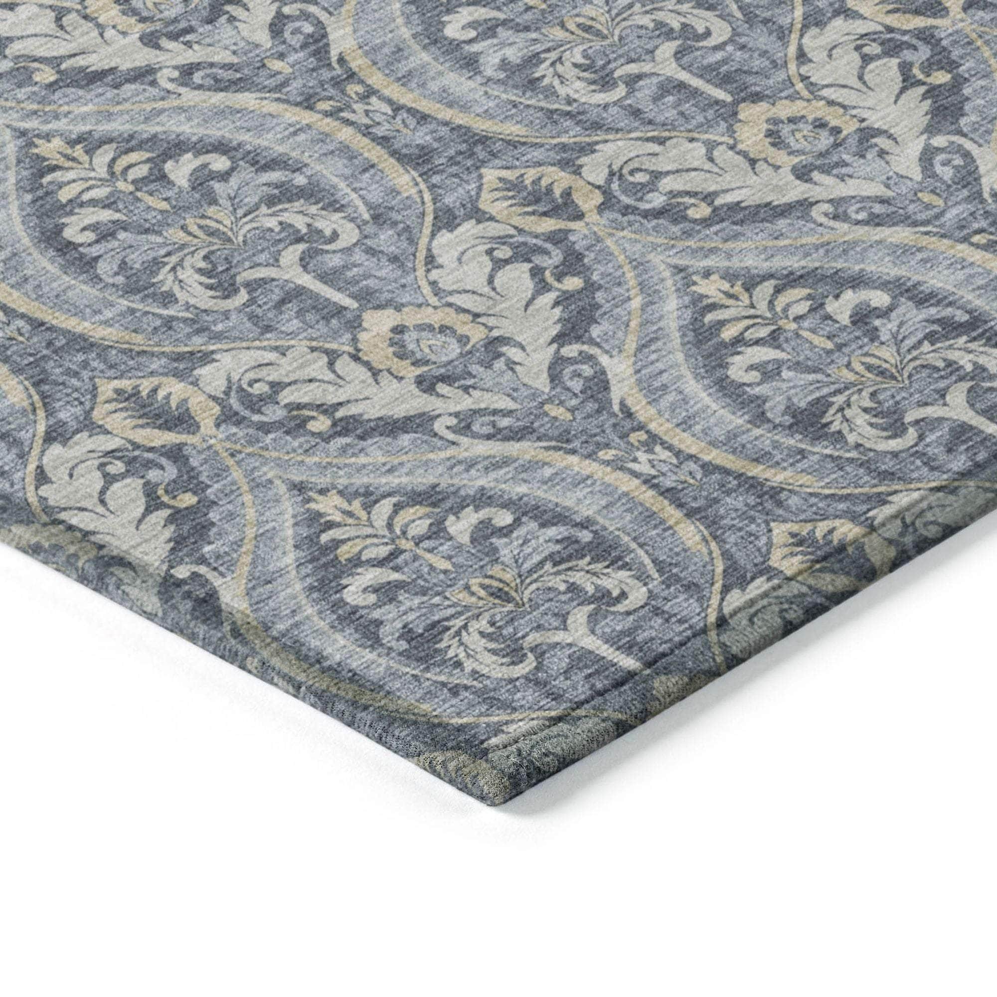 Machine Made ACN572 Blue Rugs