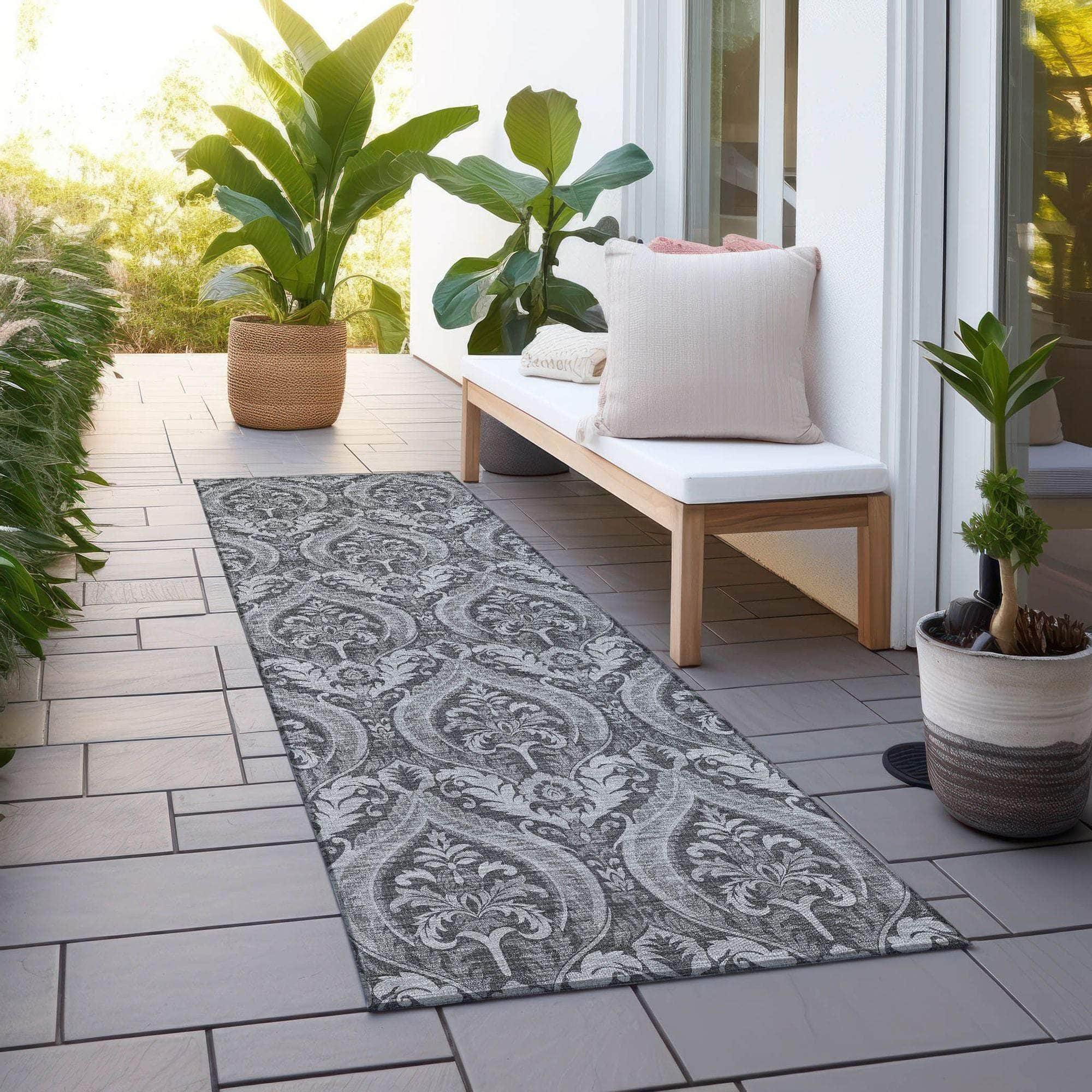 Machine Made ACN572 Gray Rugs